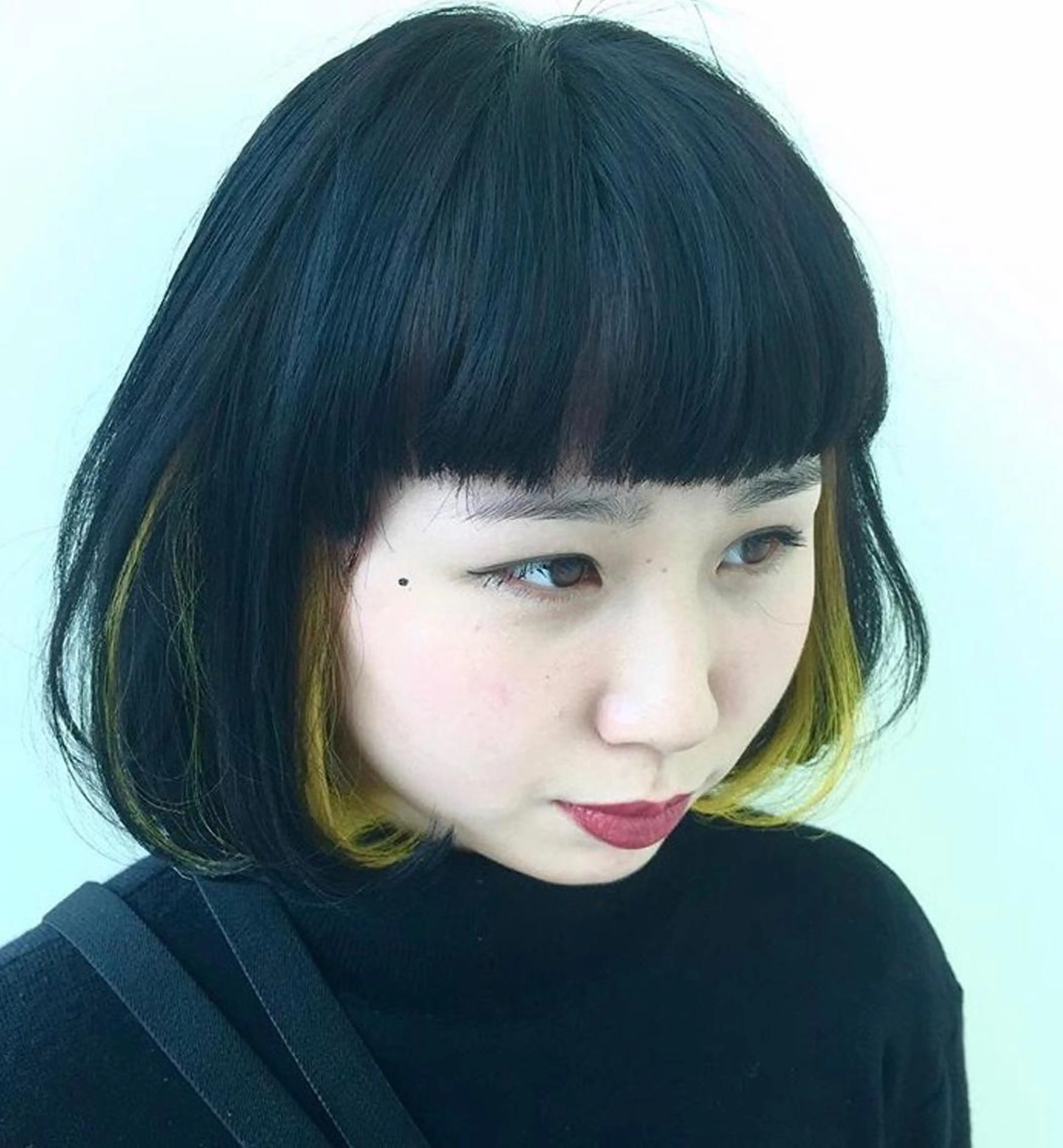 ミディアム ヤスドミ ケイスケのヘアスタイル