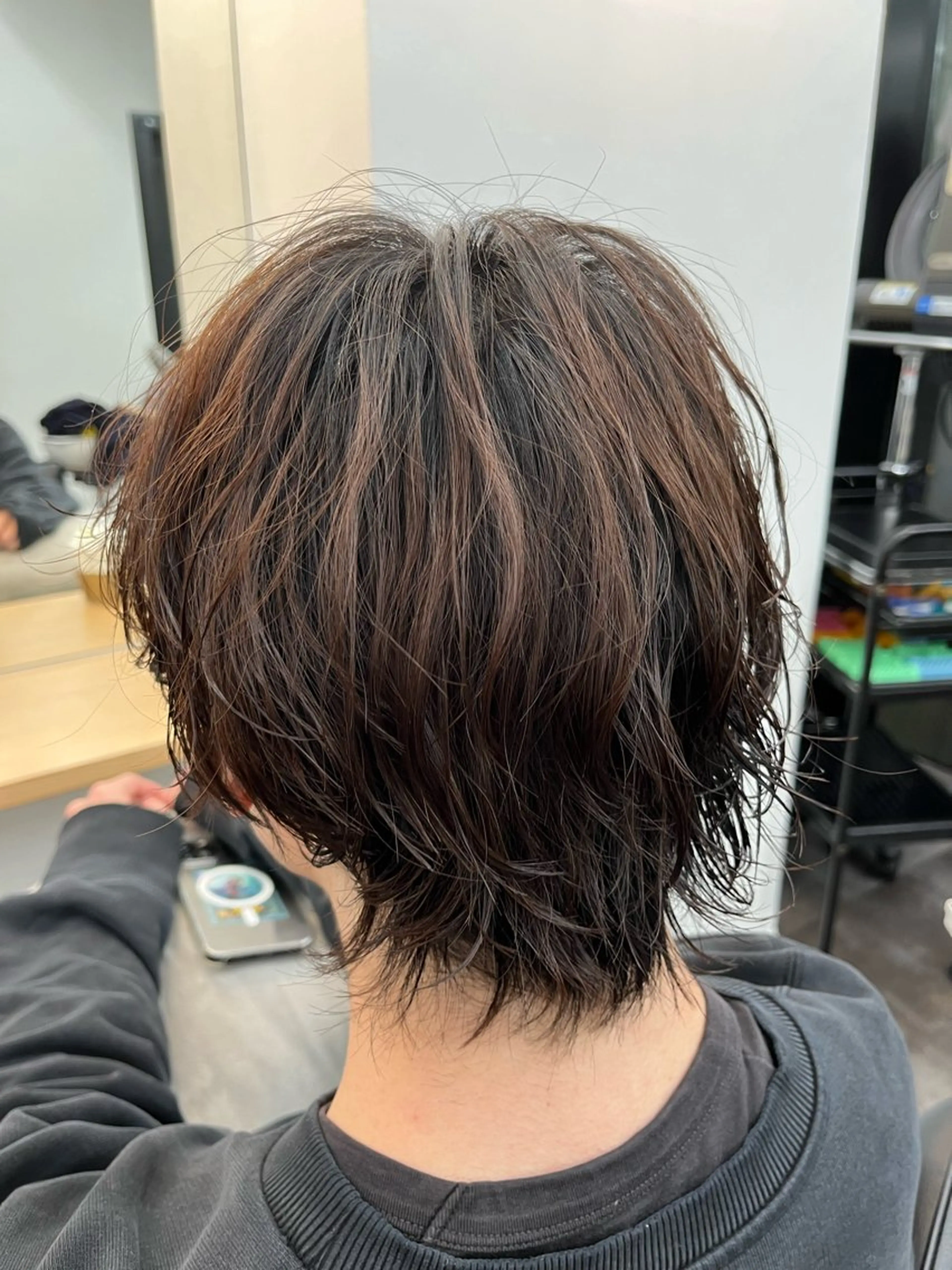 ショート パーマ ニュアンスパーマ mai🐷髪質改善 🖤透ける暗髪🖤のヘアスタイル