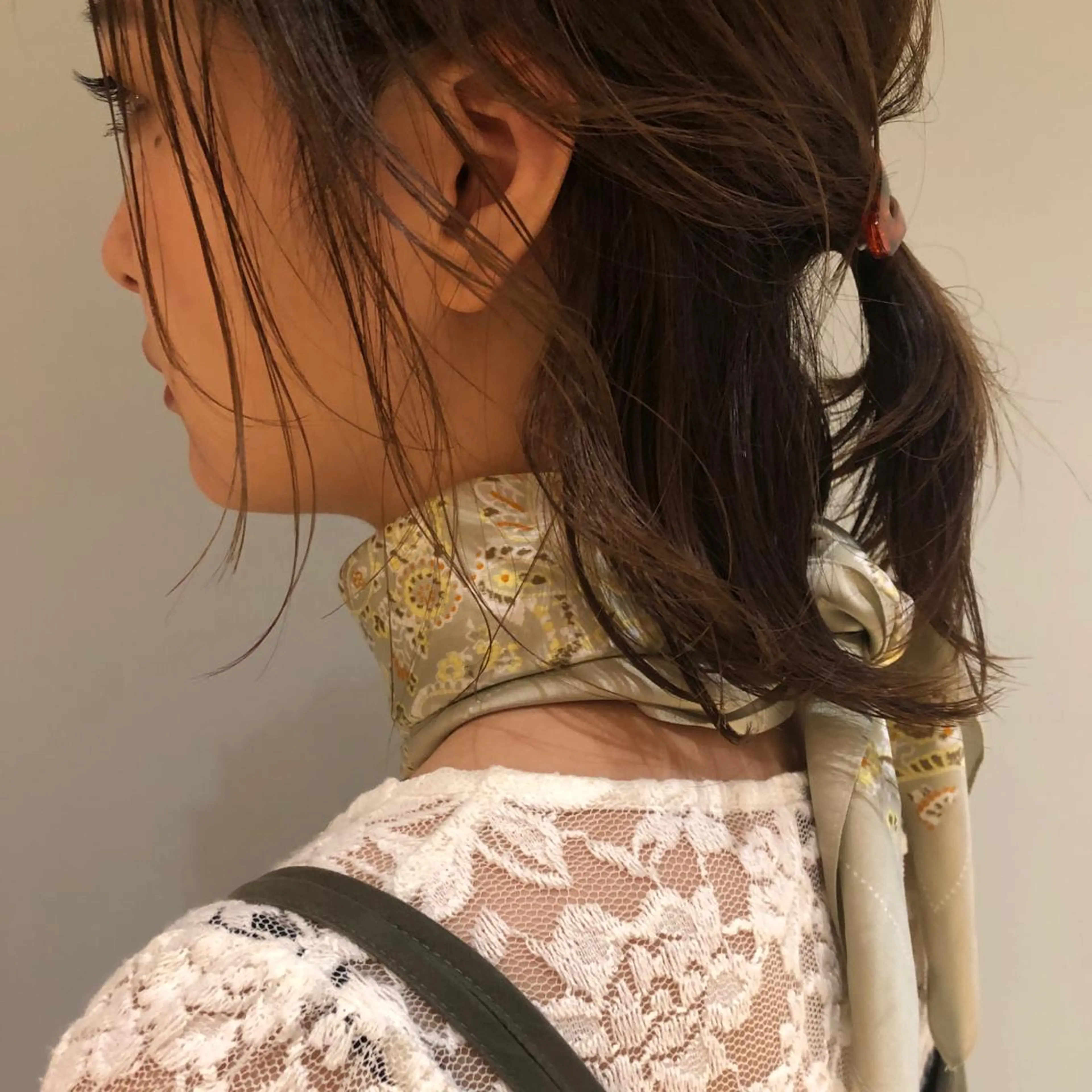 ショート ヘアアレンジ ハーフアップ ケアブリーチ/ エクステ/レイヤーのヘアスタイル