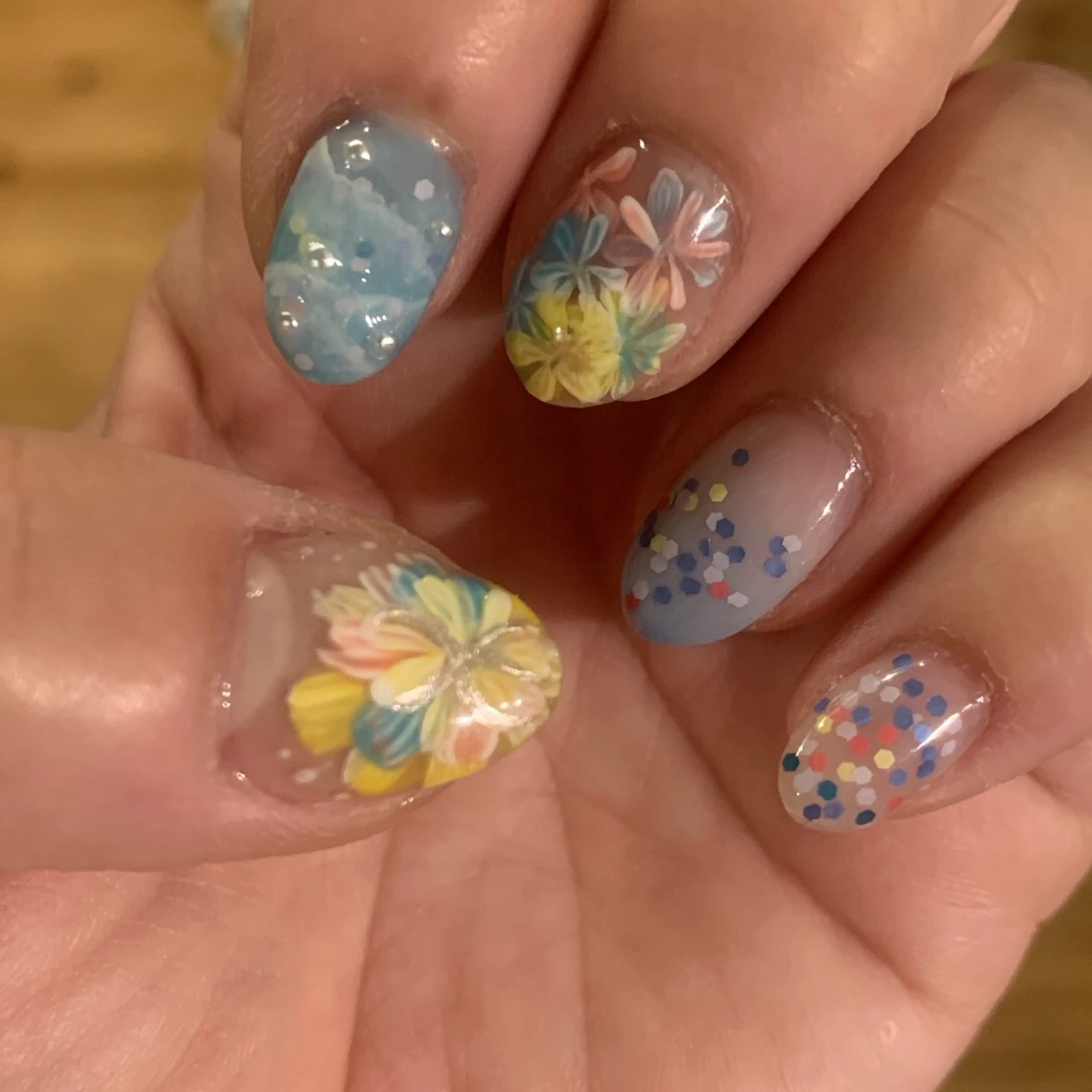 ネイル アートネイル フラワーネイル 夏ネイル SUZUKI Mのネイルデザイン