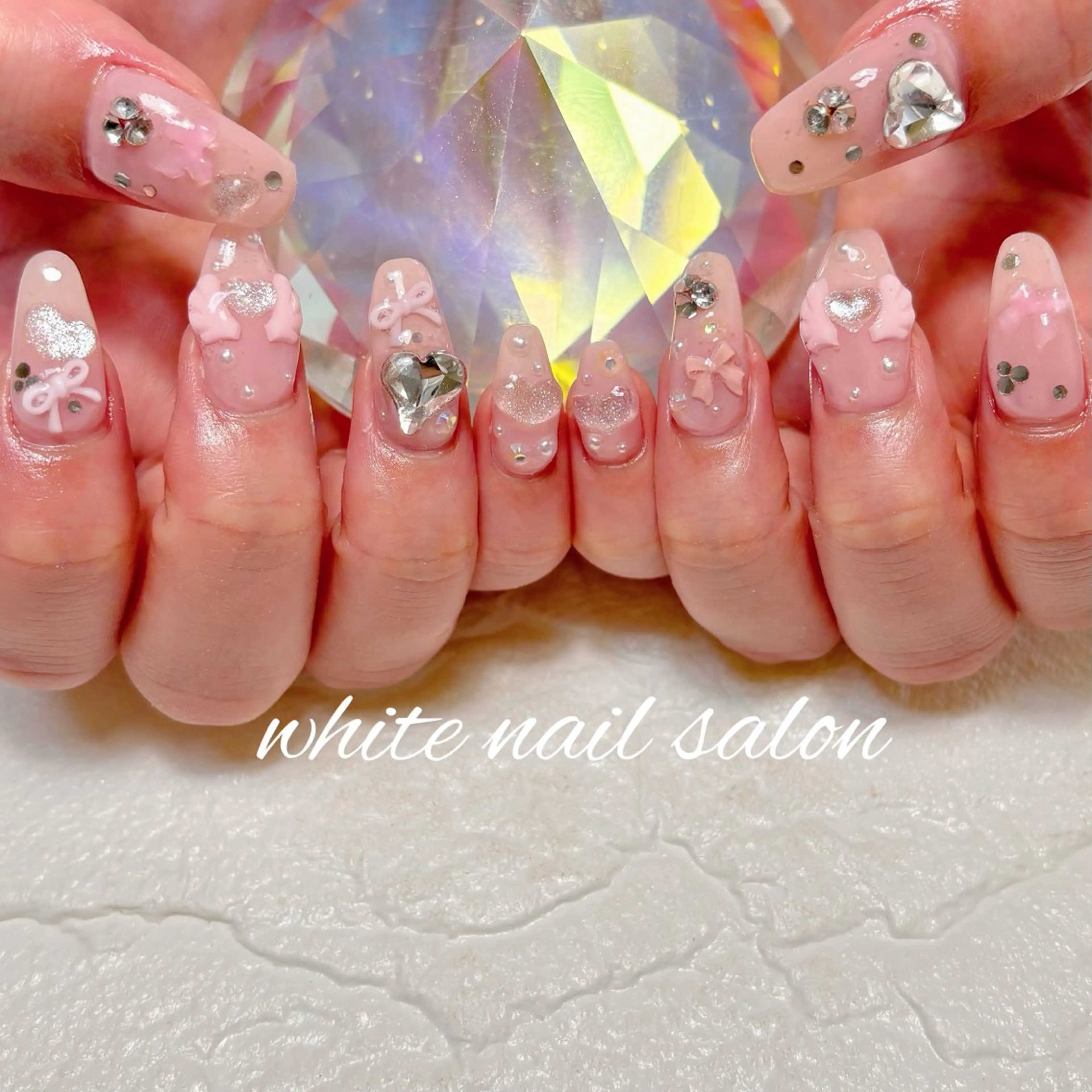 ネイル フットネイル ラメ(グリッター) 持ち込み ハンドネイル white nail salonのネイルデザイン