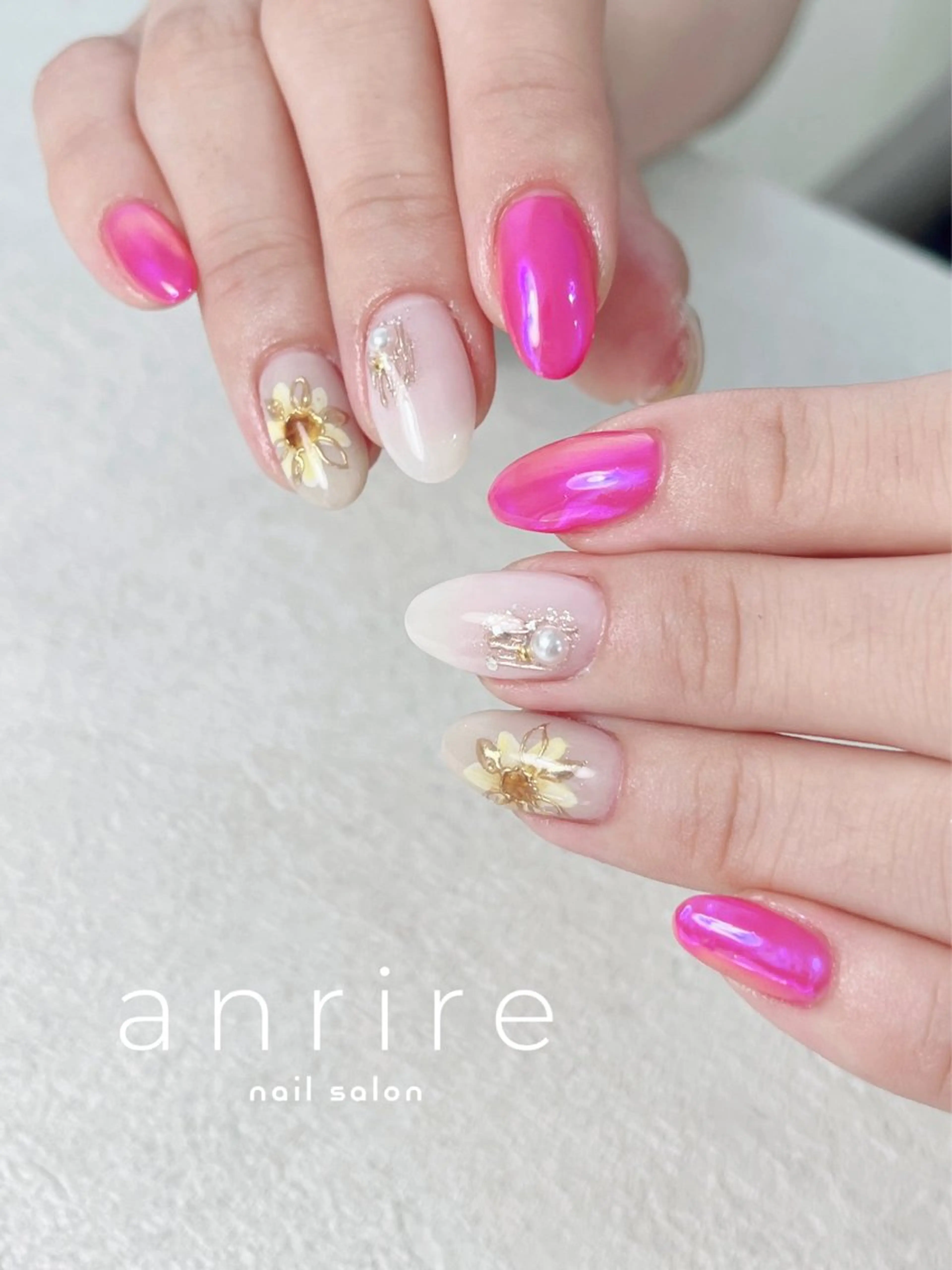 ネイル ジェルネイル キラキラネイル ラメ(グリッター) ミラーネイル パラジェル ハンドネイル nail salon anrire〜アンリール〜所属・nailsalon anrireのネイルデザイン
