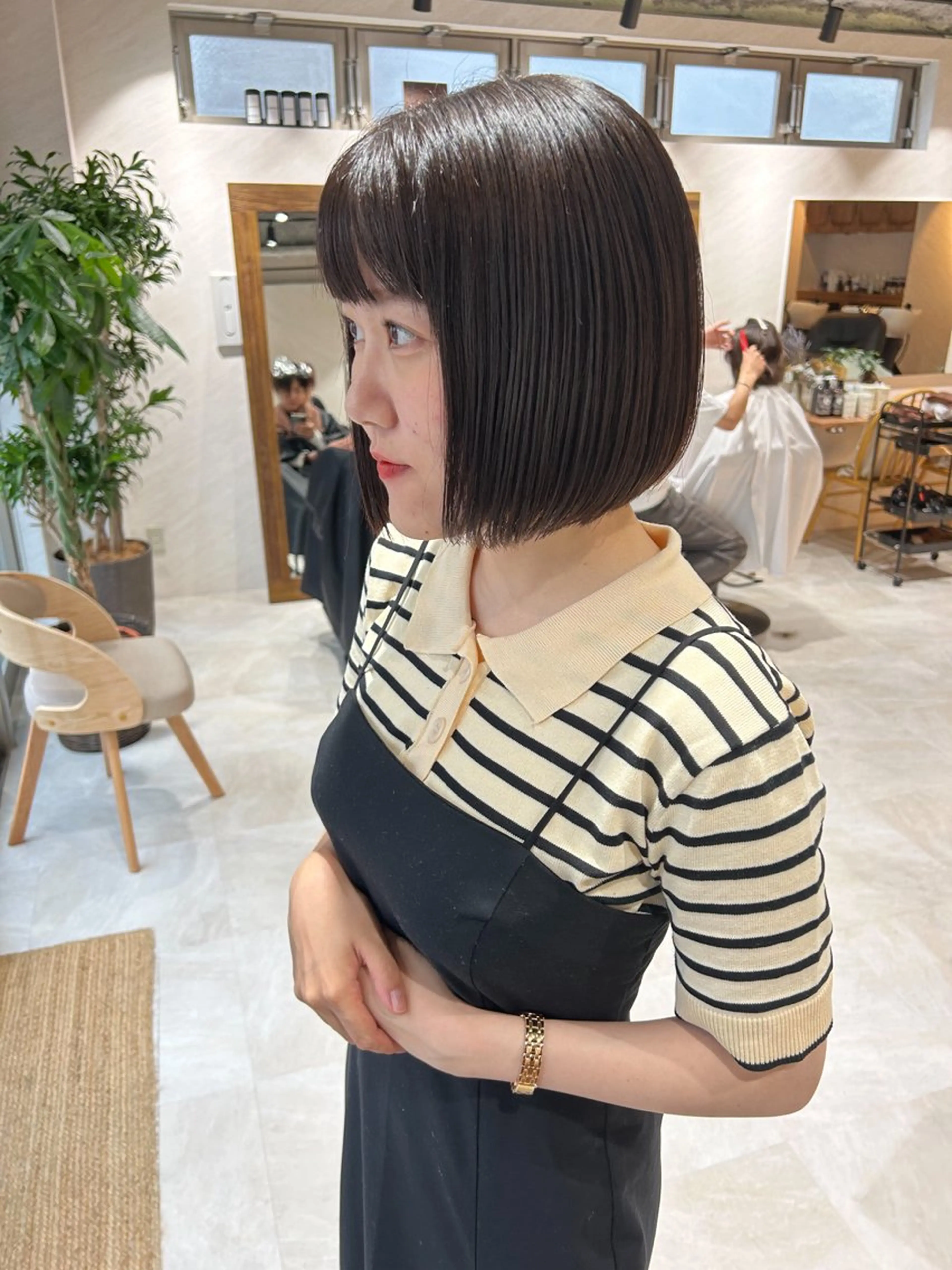 セミロング カラー ボブ カット ヘアカラー トリートメント 🎀髪質改善・艶髪カ ラー🎀YUMEKAのヘアスタイル