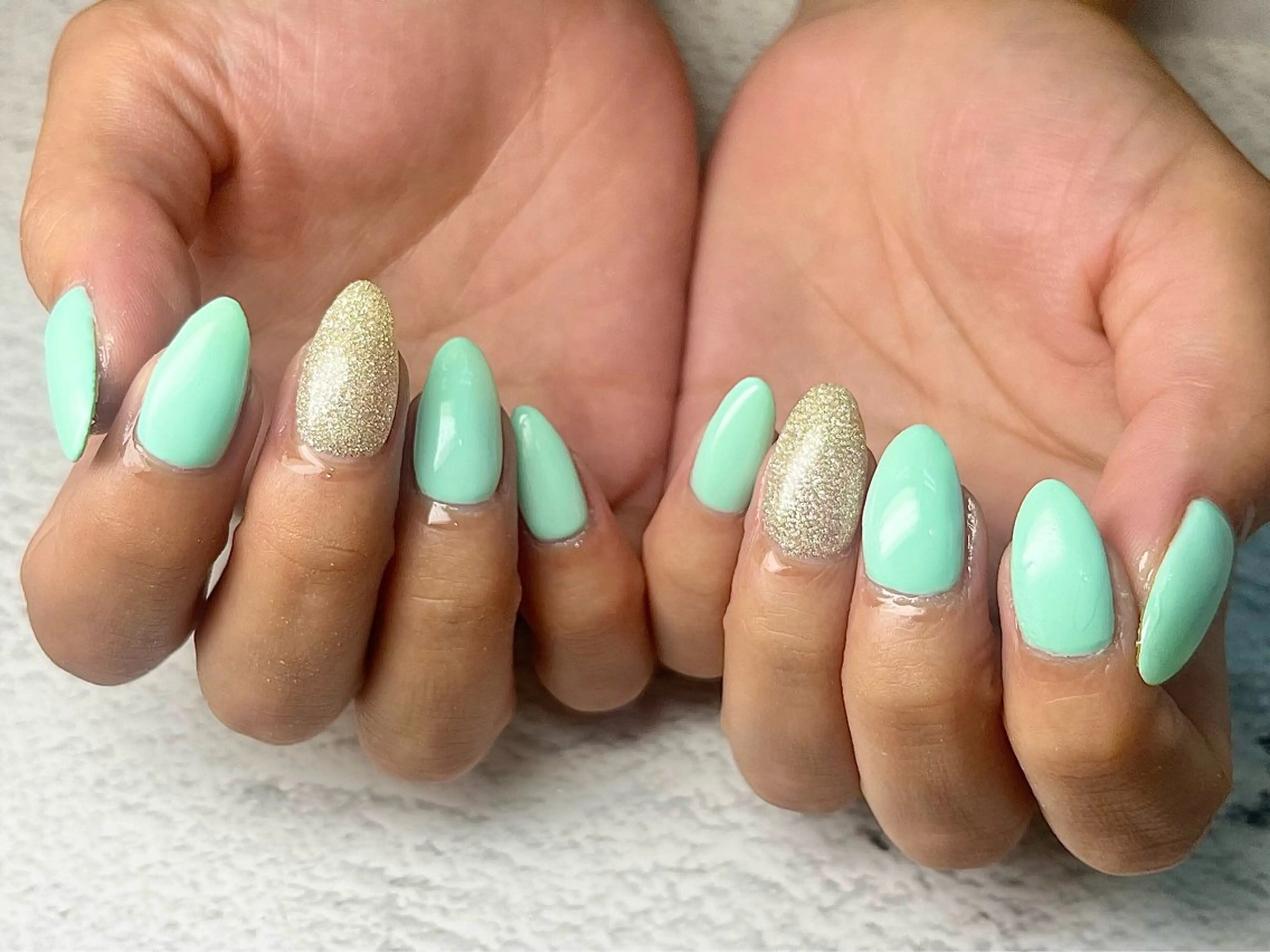 ネイル ラメ(グリッター) Queen nail 北堀江 ASUKAのネイルデザイン