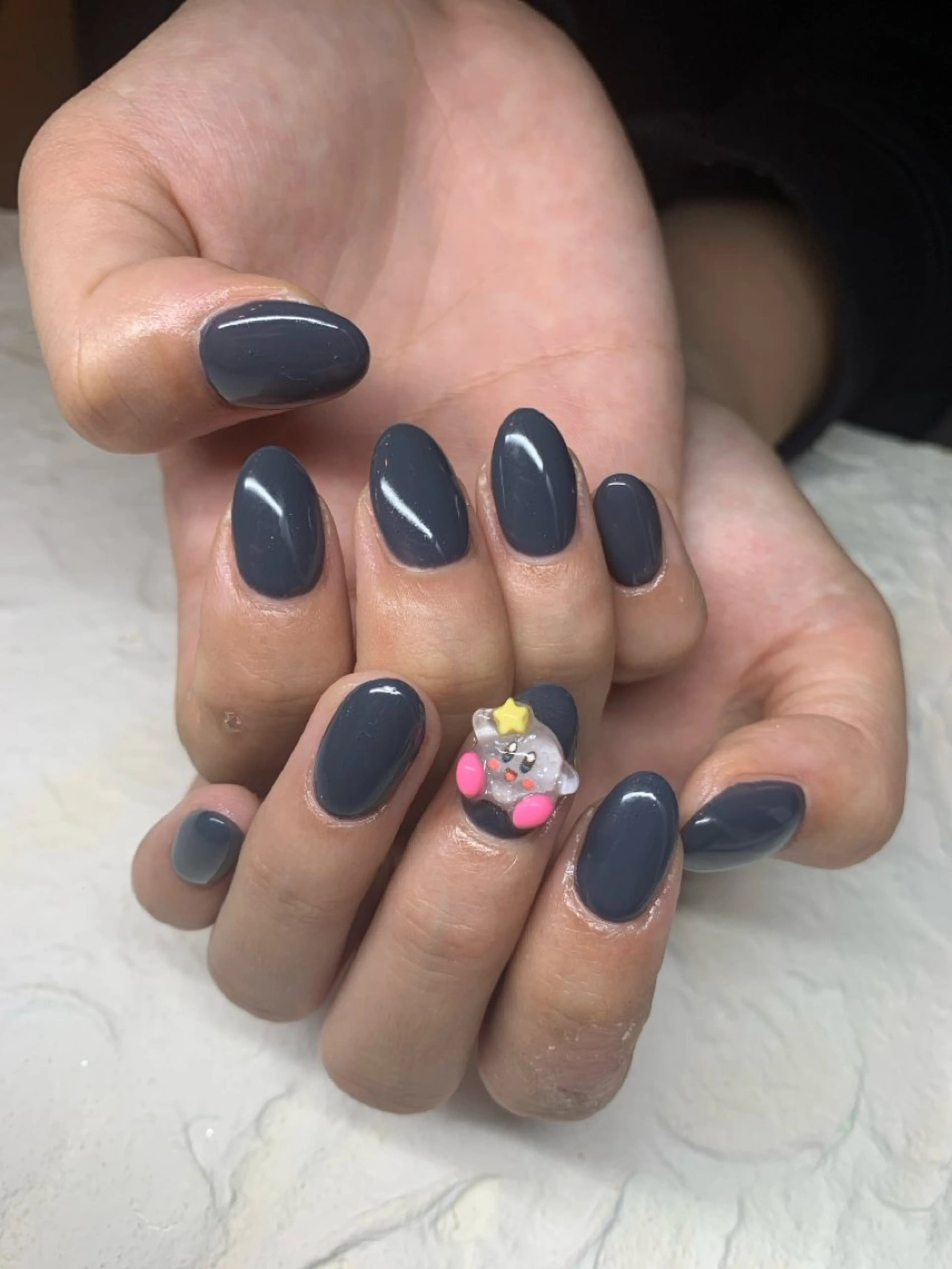 ネイル ワンカラーネイル 赤色 スカルプネイル ハンドネイル happiness nailのネイルデザイン