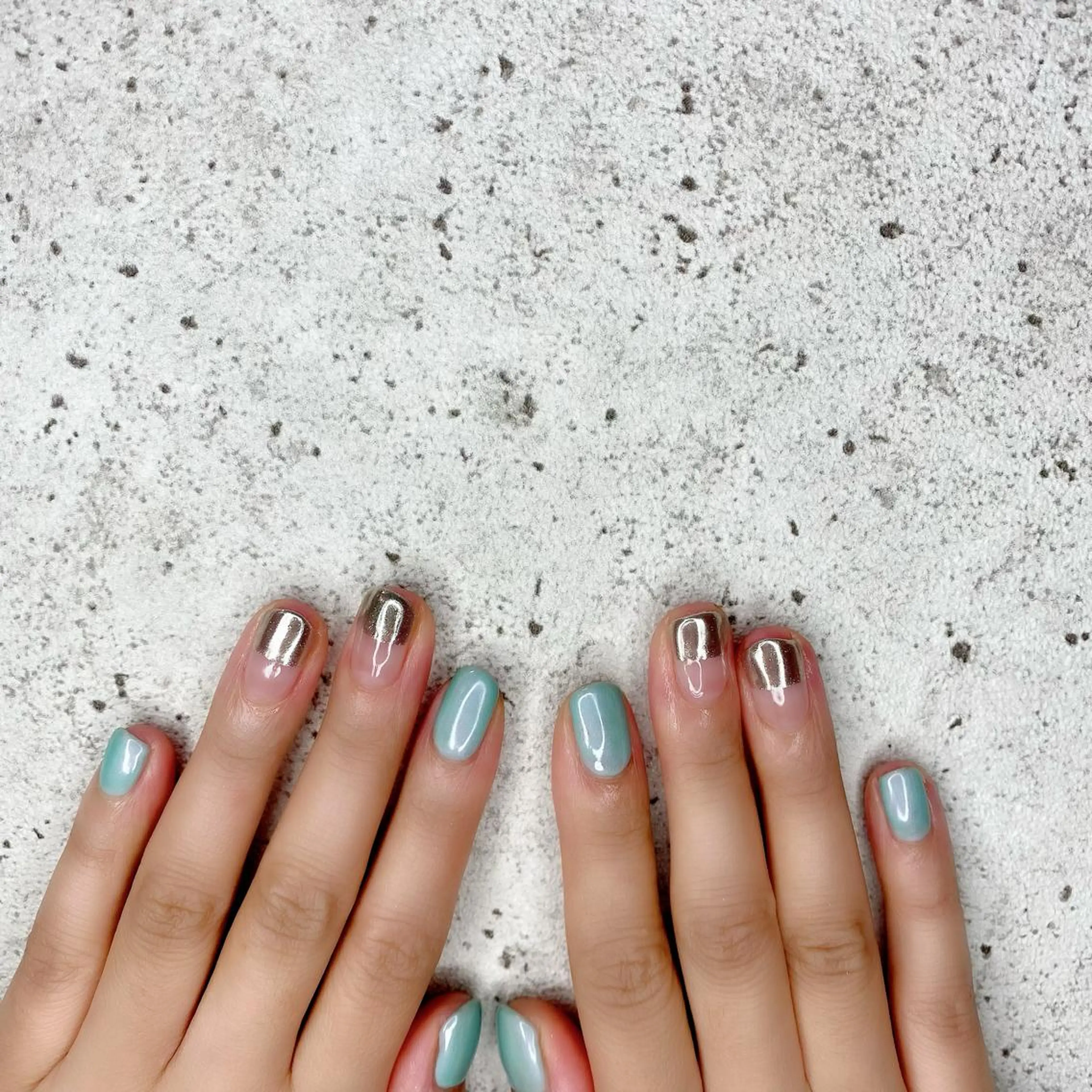 ショート カラー パーマ ヘアアレンジ メンズ キッズ ネイル マツエク・マツパ フレンチネイル ミラーネイル ワンカラーネイル ハンドネイル Salon Ｋのネイルデザイン