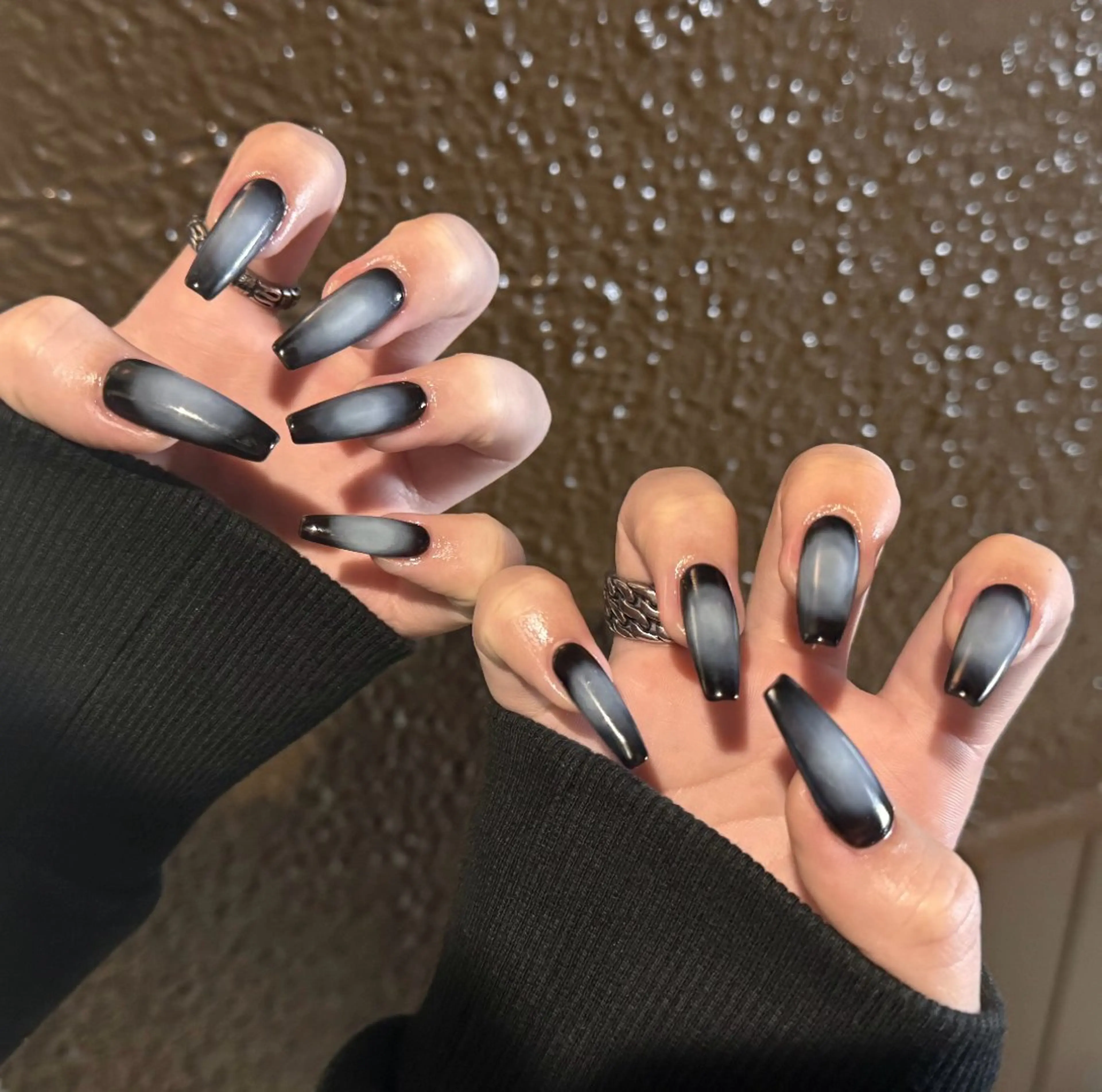 ネイル アートネイル べっ甲ネイル チークネイル 成人式 長さ出し For you. Nail Salonのネイルデザイン