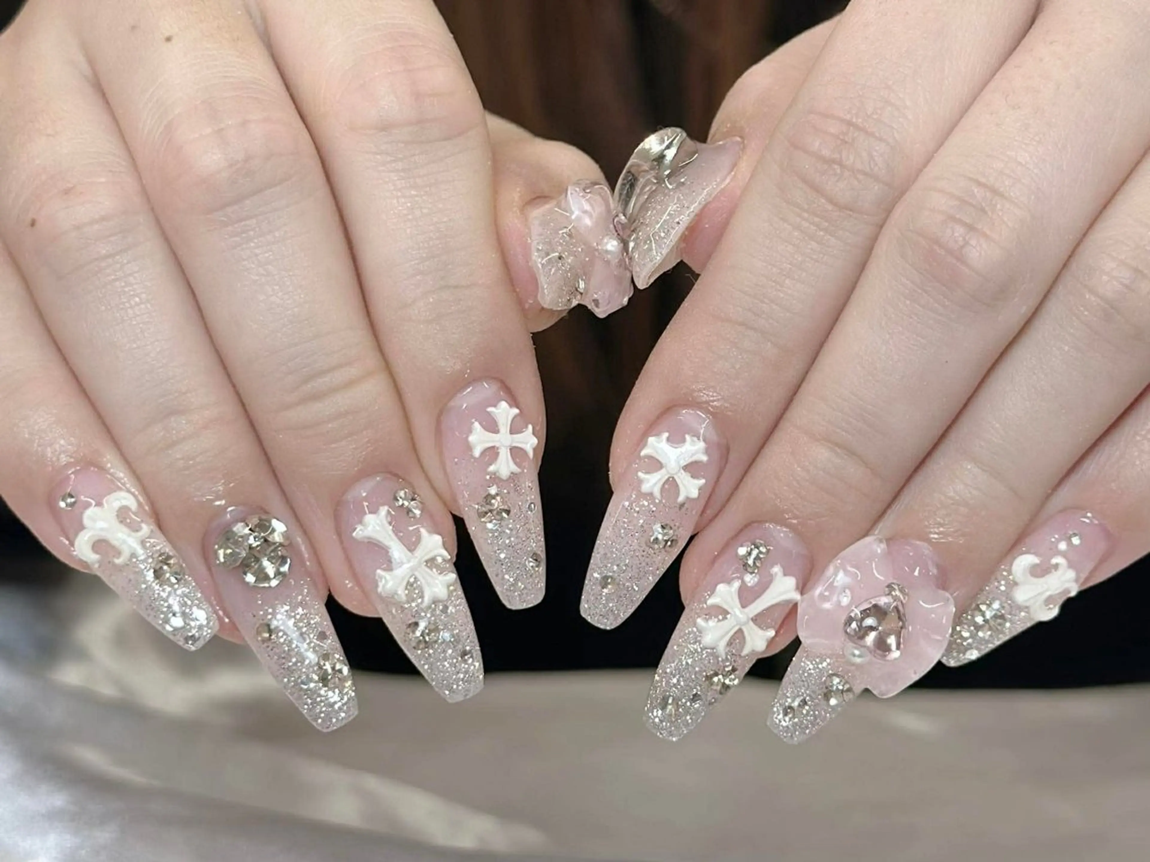 ネイル チークネイル フレンチネイル グラデーション マグネットネイル ミラーネイル ハンドネイル VP nail 新大久保所属・sorako nailのネイルデザイン