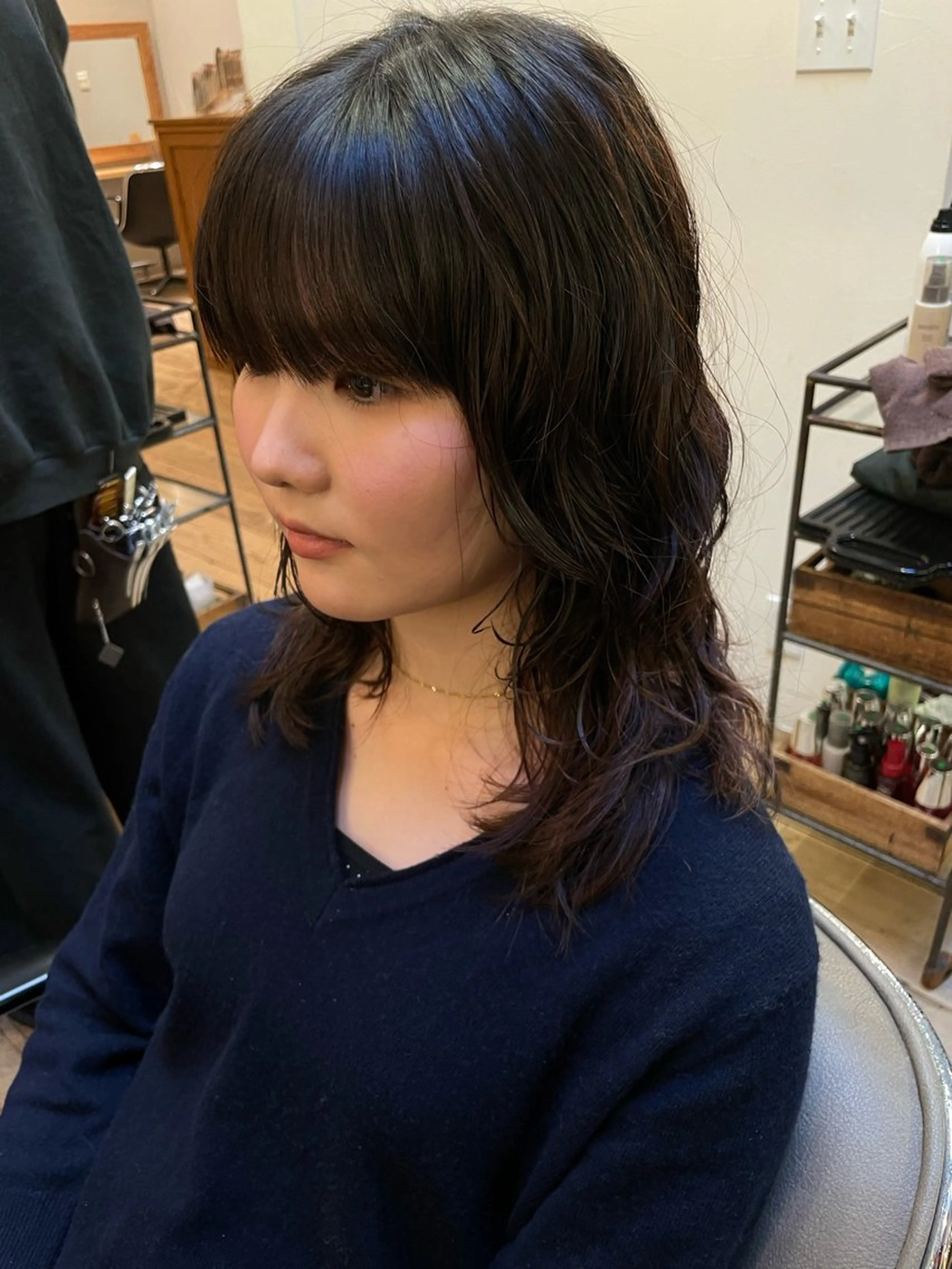 ロング カット パーマ トリートメント 🍁ロングパーマ.ニ ュアンス🍁陸来のヘアスタイル