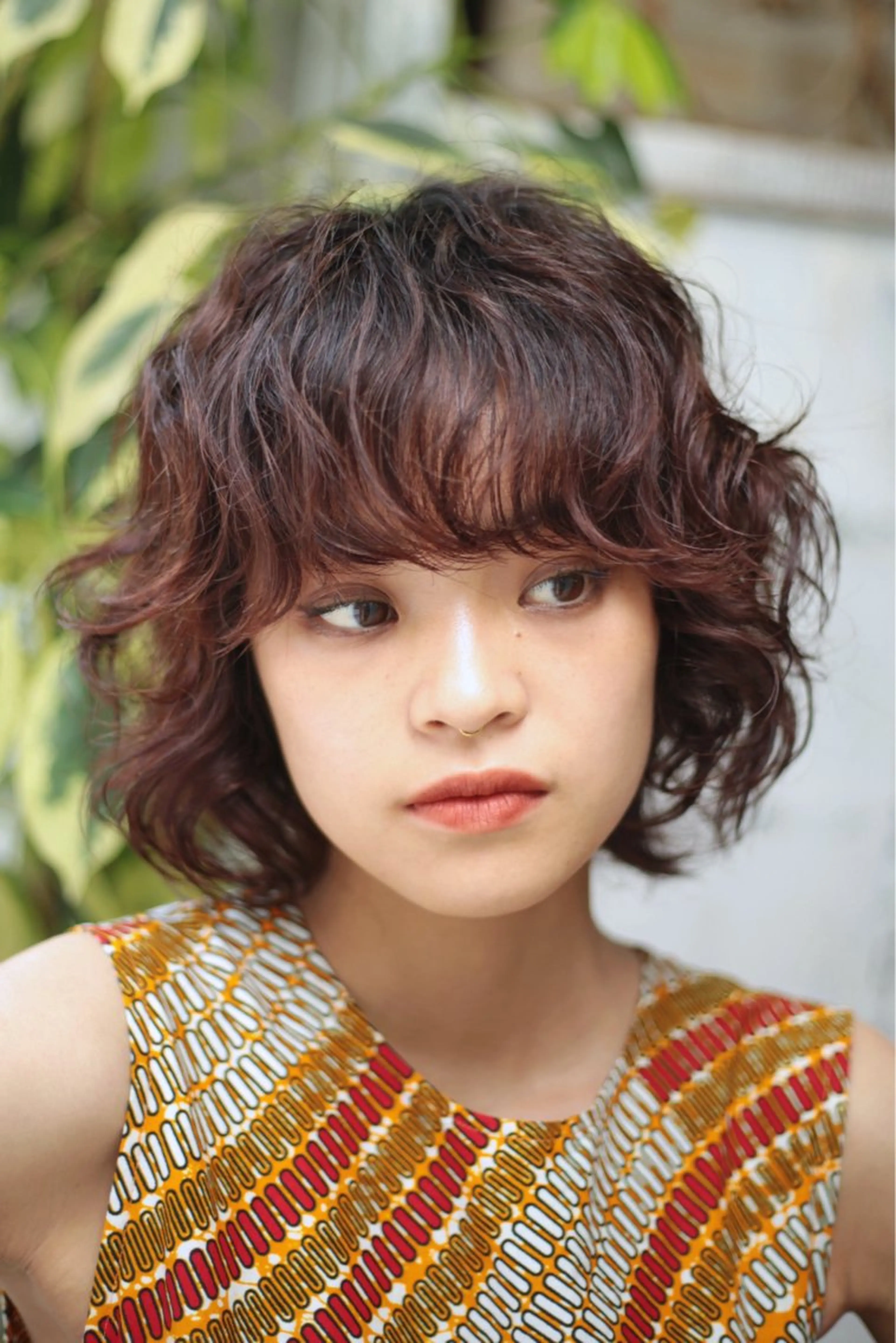 ミディアム パーマ ミディアムパーマ ボブ 【韓国レイヤー特化 ハッシュカット】のヘアスタイル