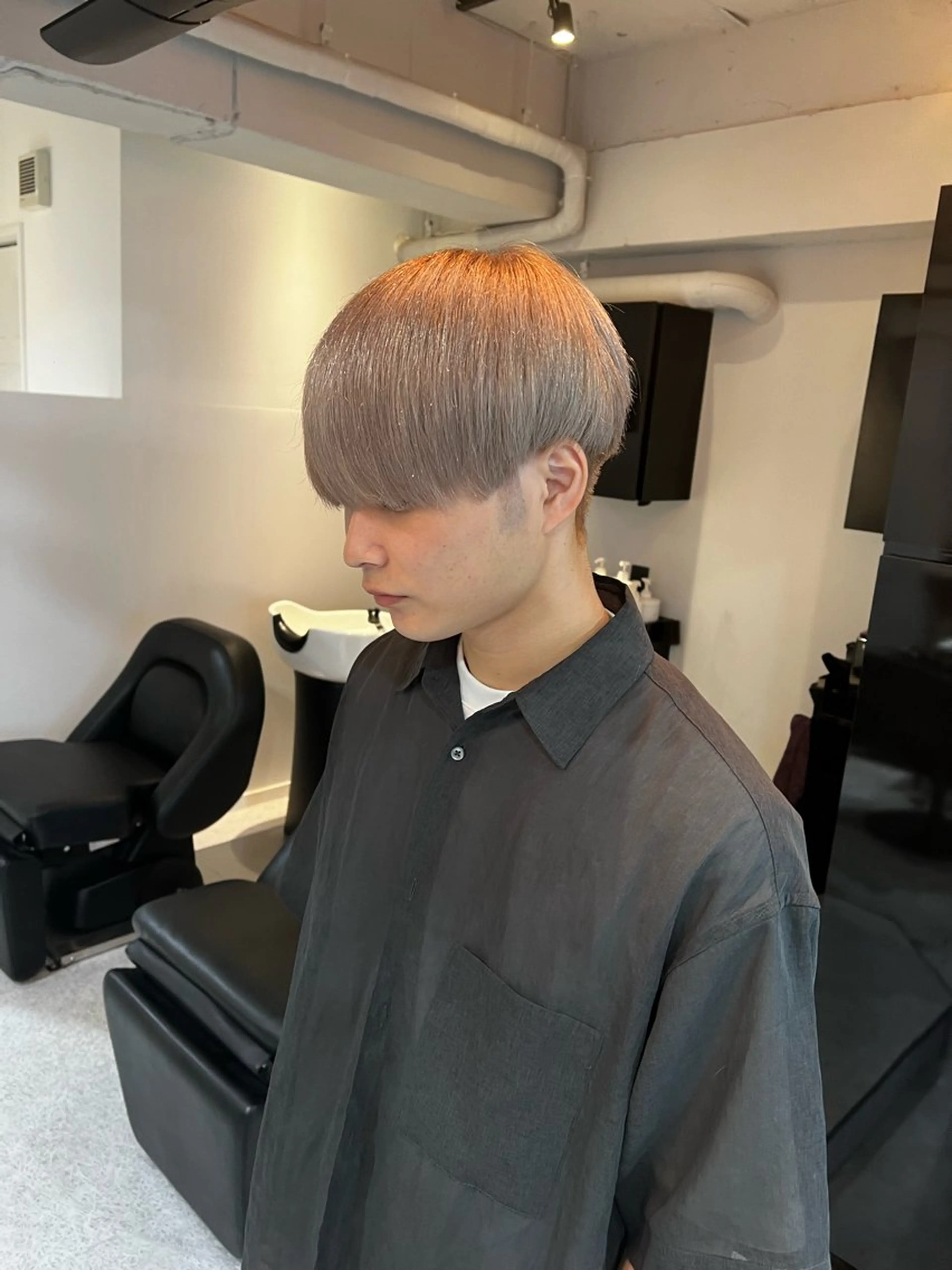 ショート カラー メンズ メンズハイトーン マッシュ ハイトーンカラー PSY(サイ)所属・PSY(サイ)池袋 金田尚久🎨のヘアスタイル