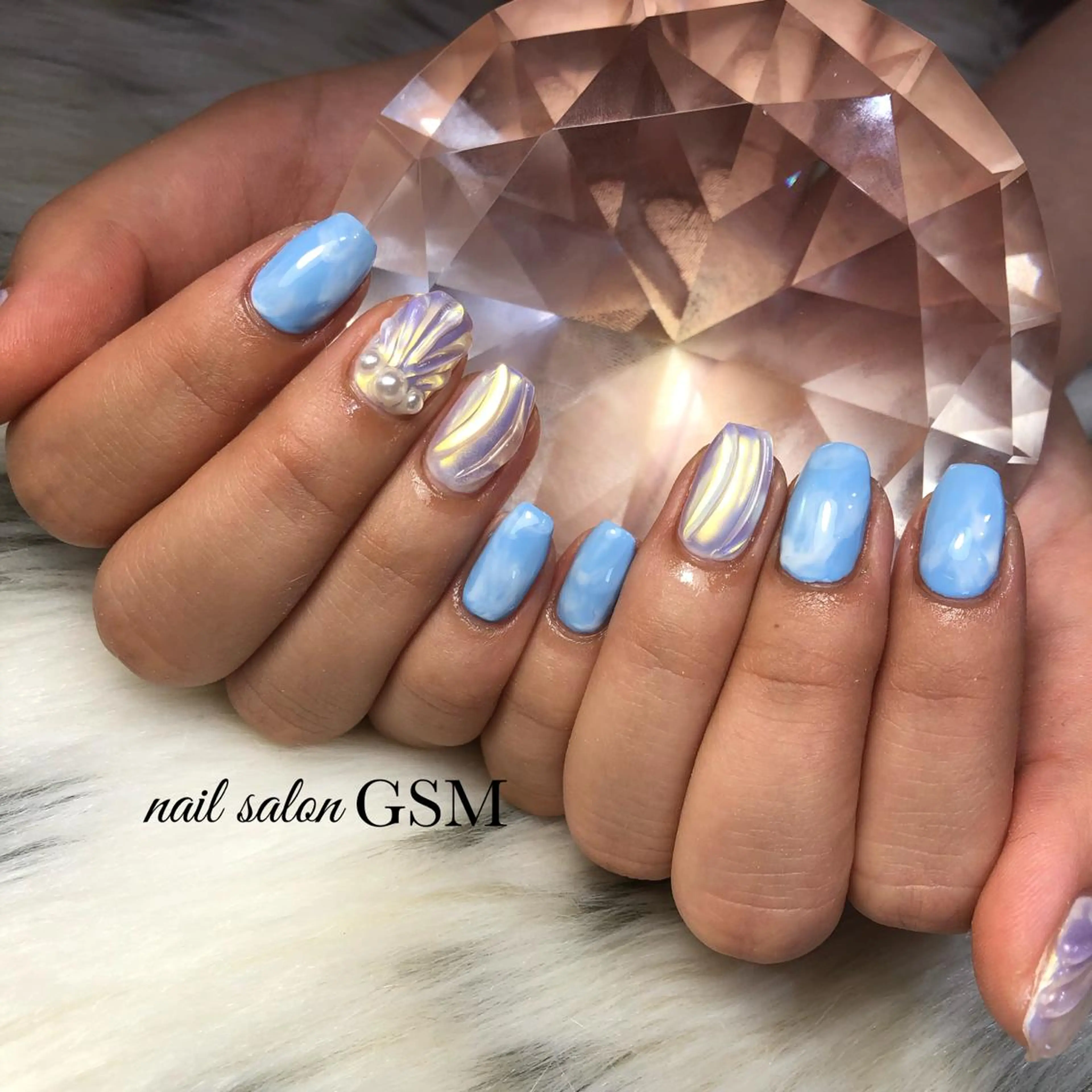 ネイル オーロラネイル nail salon GSMのネイルデザイン