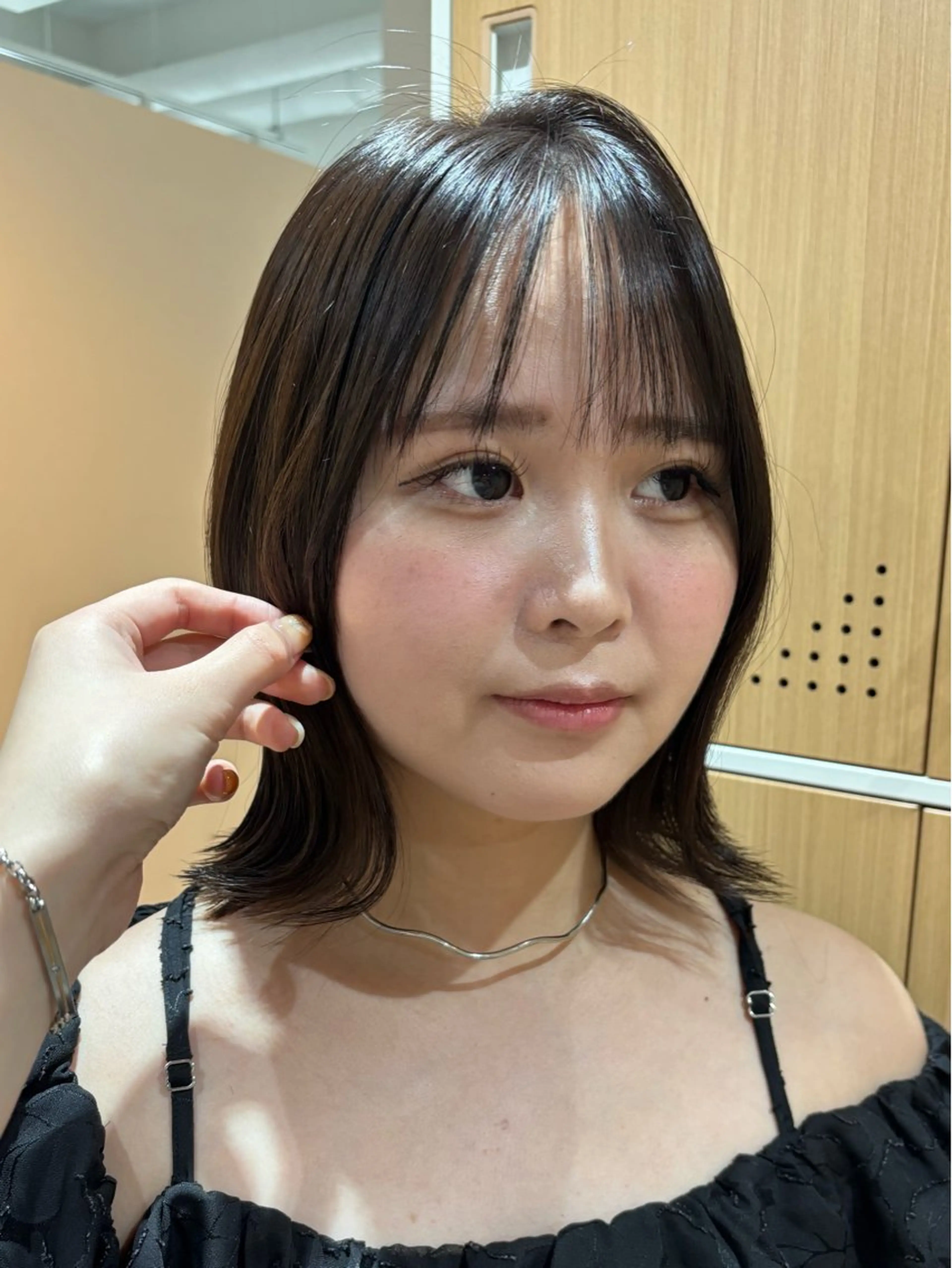 ミディアム カラー ヘアアレンジ ボブ レイヤーカット Atre.所属・🤍美髪縮毛/髪質 改善/池上夏凜🤍のヘアスタイル