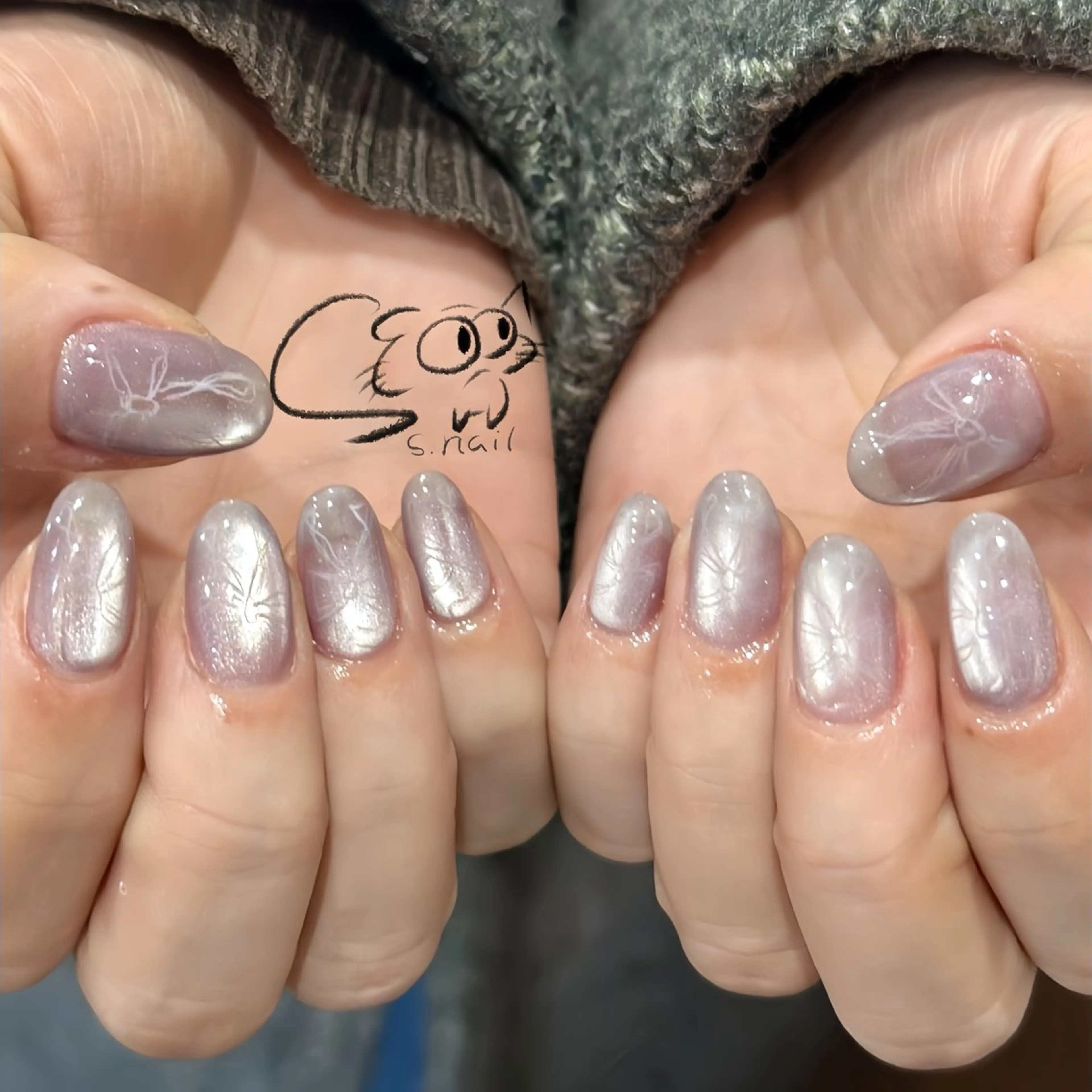 ネイル チークネイル フレンチネイル グラデーション マグネットネイル ワンカラーネイル ハンドネイル S.nail所属・S.nail _のネイルデザイン