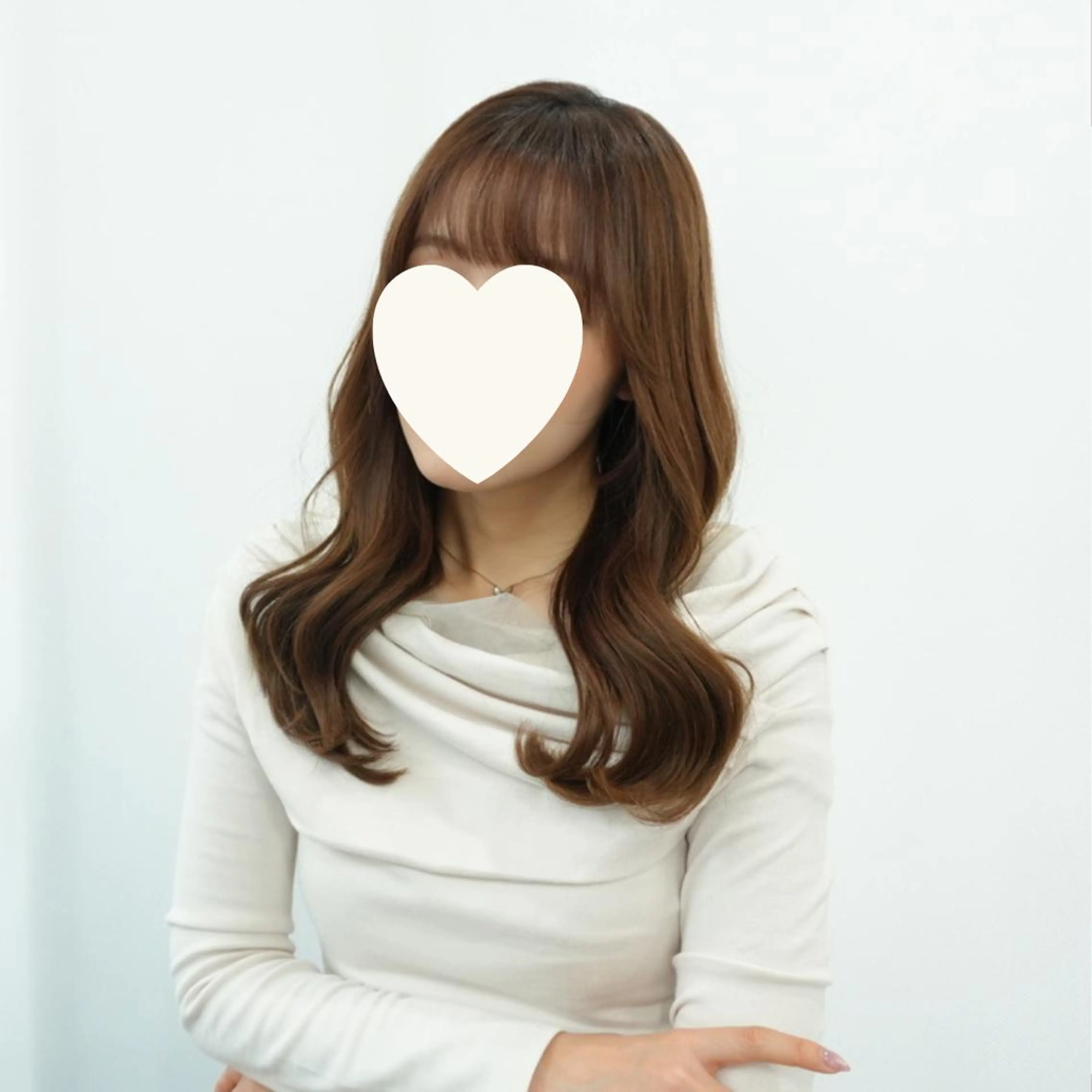 ロング 韓国風ヘア レイヤーカット ロング 小顔カット カット ヘアカラー Endearing 銀座/レイヤーカットのヘアスタイル