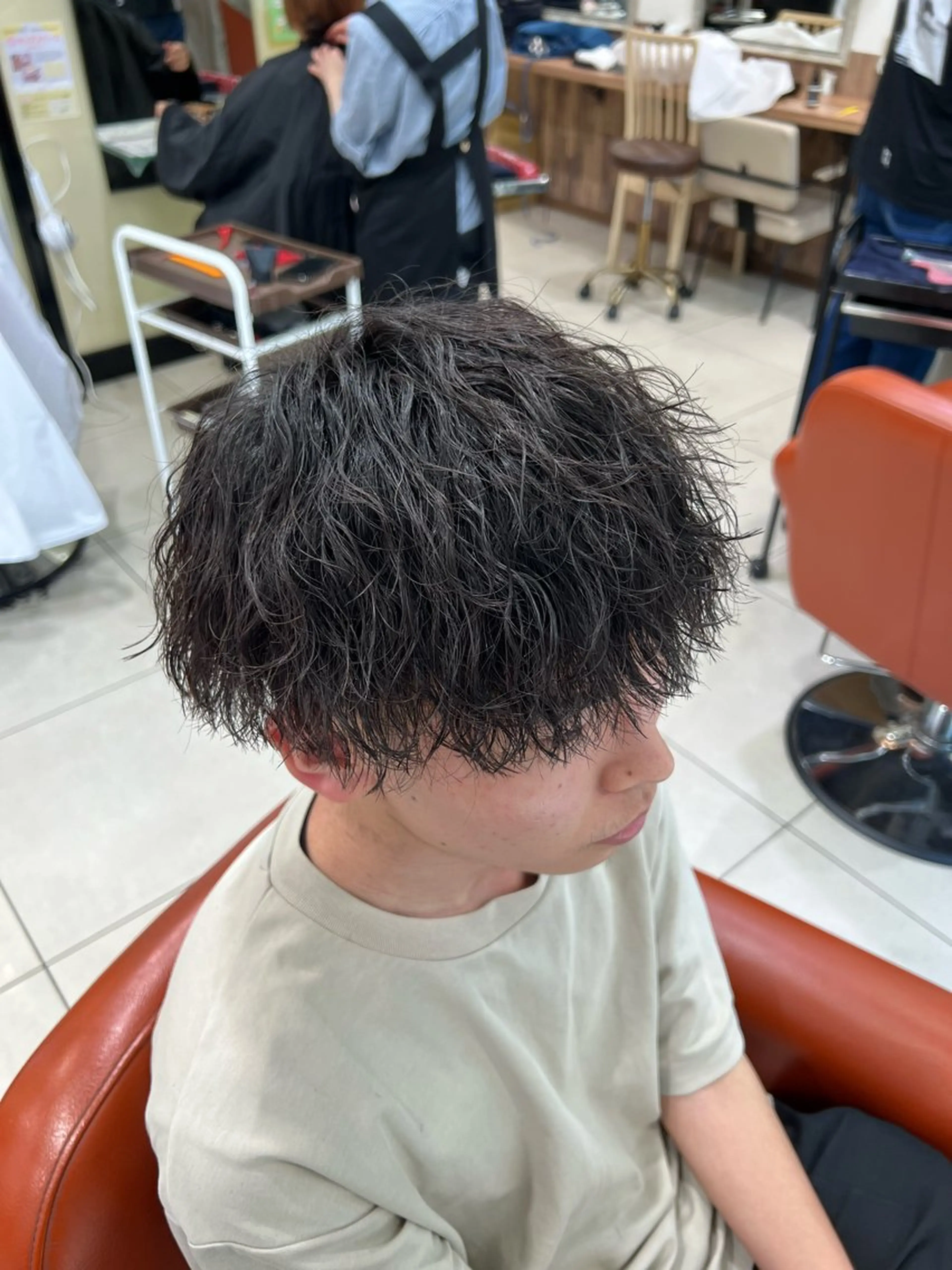 パーマ メンズ カット パーマ メンズ特化/勝田駅/ 佐和駅/鈴木輝瑠/のヘアスタイル