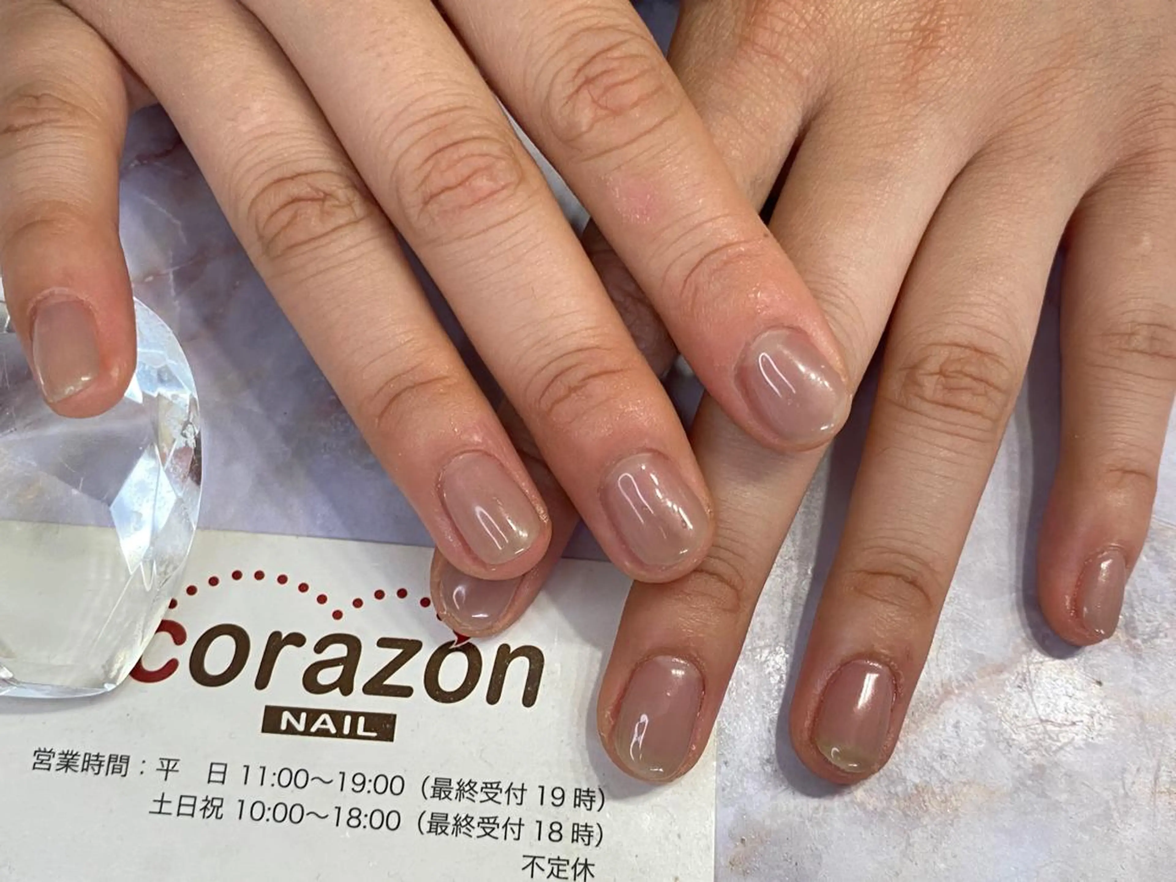 ネイル ブラウン ジェルネイル ハンドネイル corazon所属・ネイリスト aicoのネイルデザイン