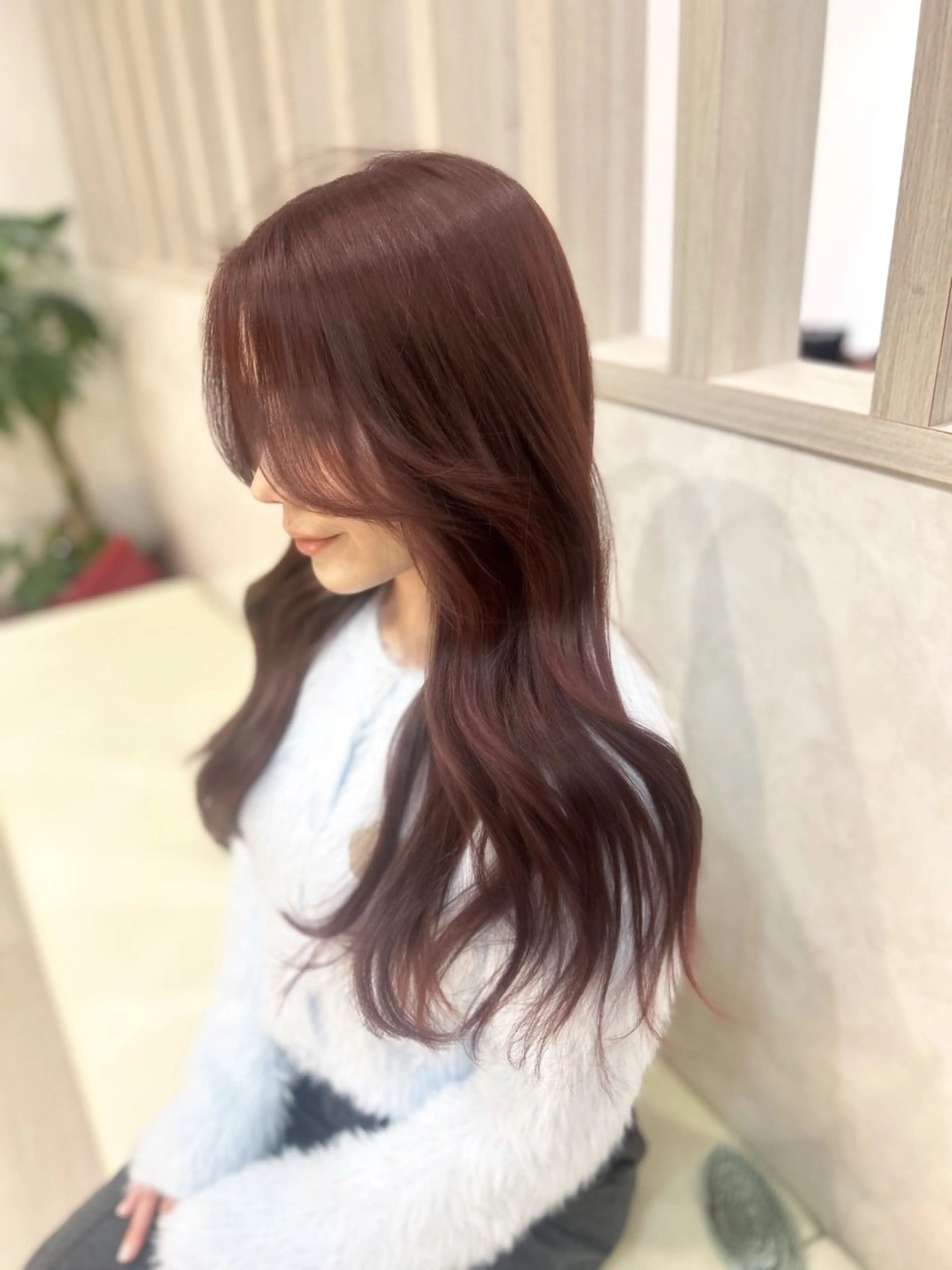 ロング カラー カット ヘアカラー トリートメント &chaLme   心斎橋所属・emi/髪質改善/ 韓国風/艶カラーのヘアスタイル