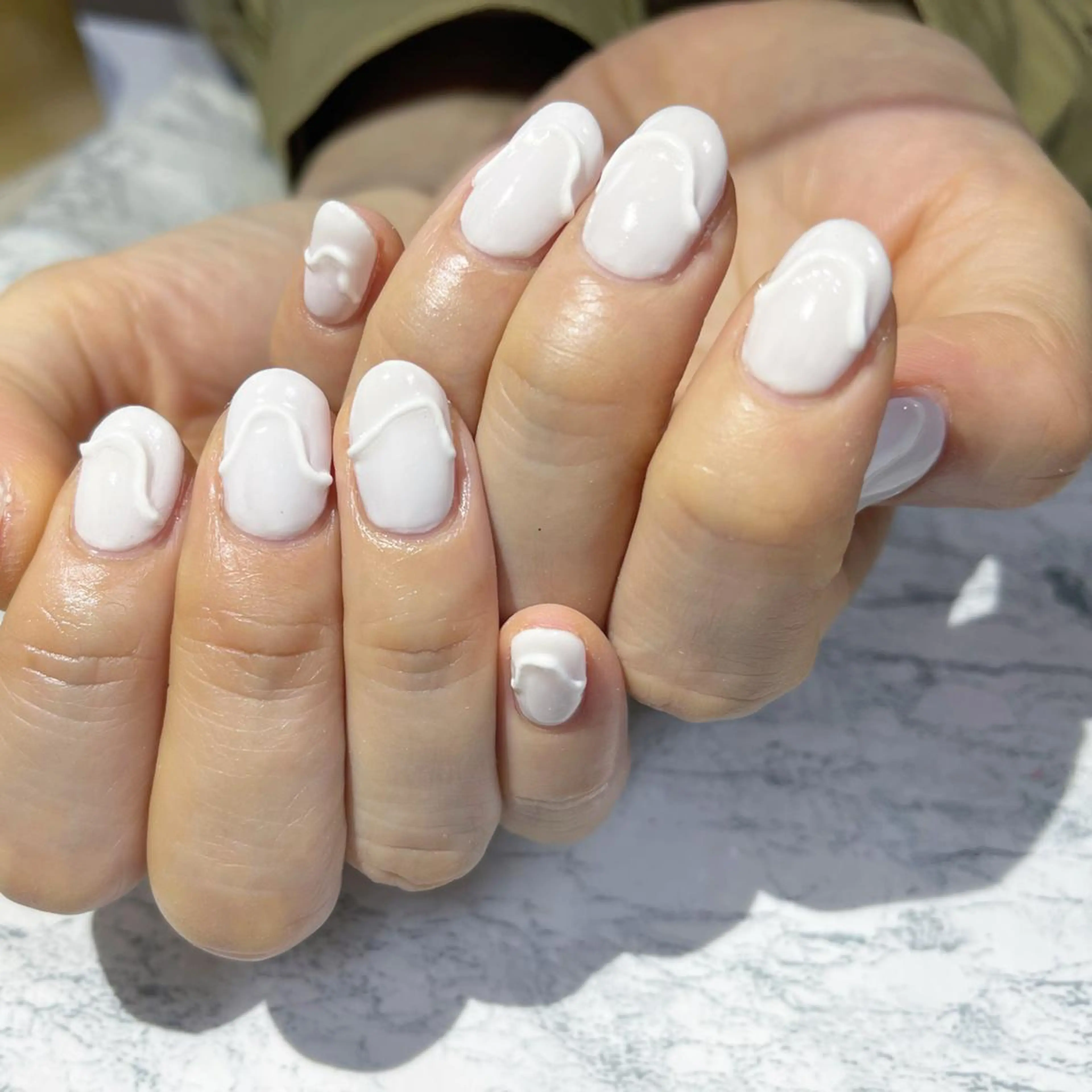 ネイル フットネイル ニュアンスネイル ぷっくりネイル シンプルネイル 春ネイル ネイル フフラ所属・nail fufla ♡yamane♡のネイルデザイン