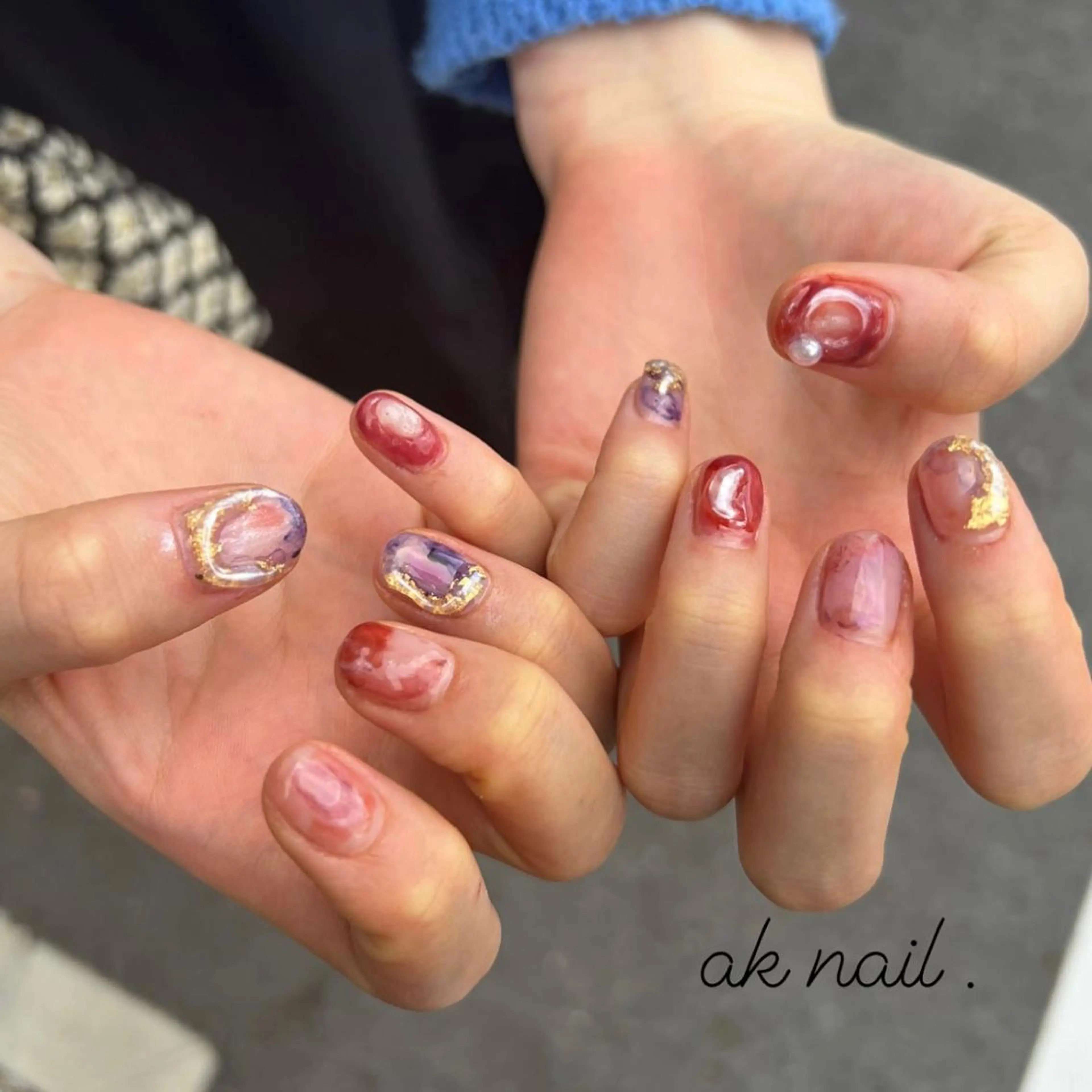 ショート ネイル ハンドネイル ak nail .のネイルデザイン