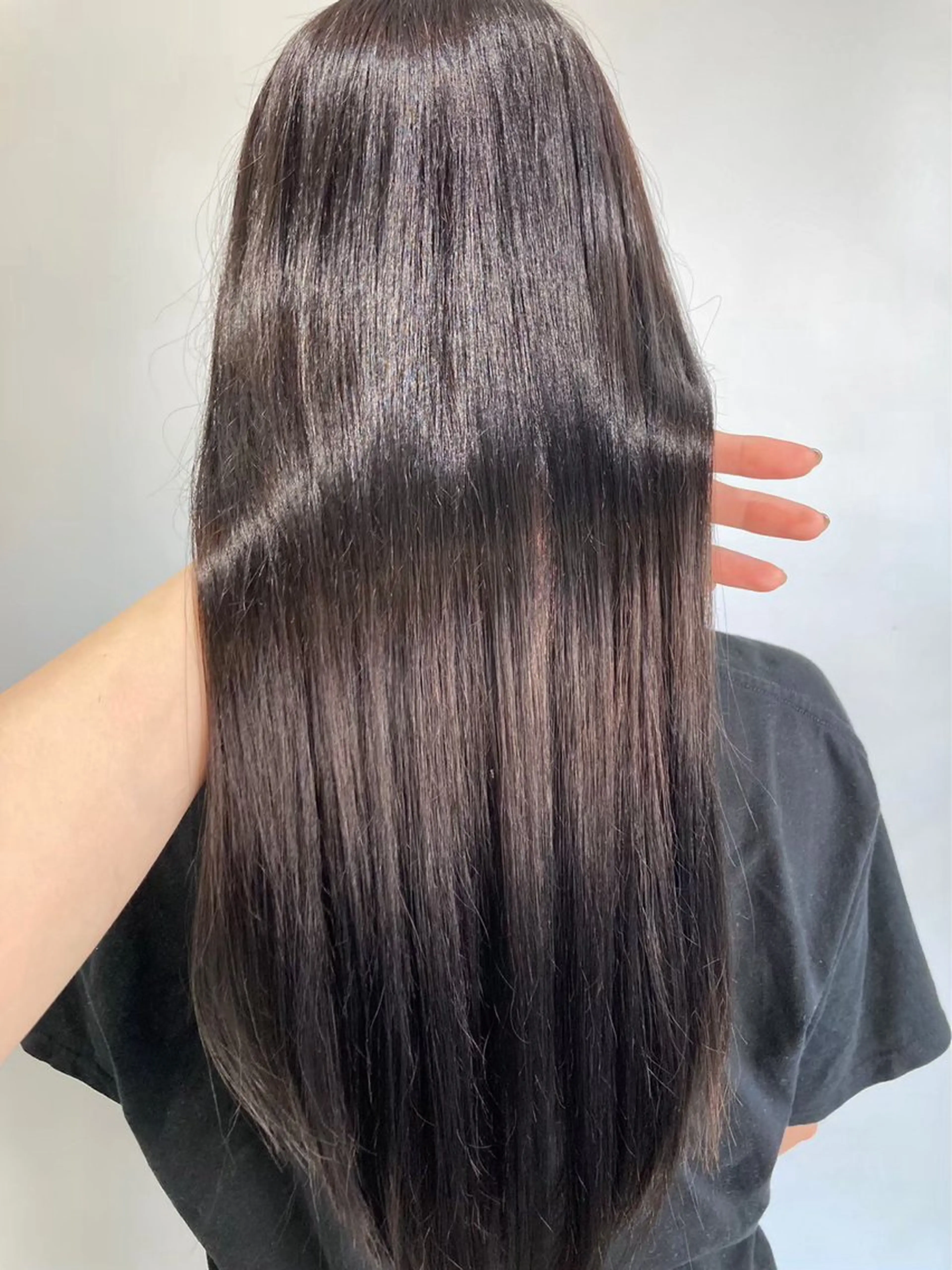 ロング パーマ ヘアアレンジ 髪質改善 トリートメント トリートメント 野村 奈里亜のヘアスタイル