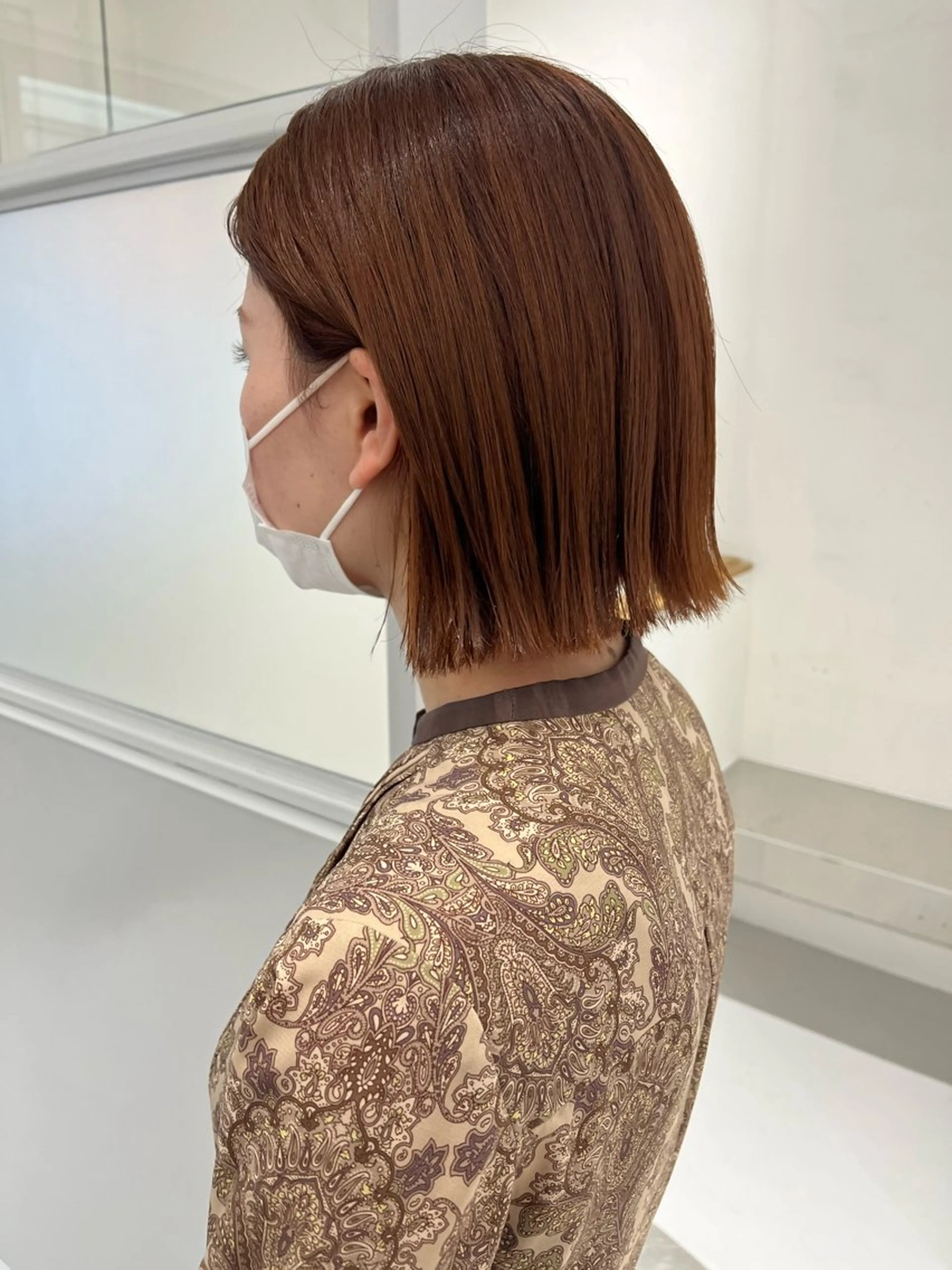 ショート カラー ブラウンカラー オレンジ オレンジブラウン 伊藤 由季 603号室のヘアスタイル