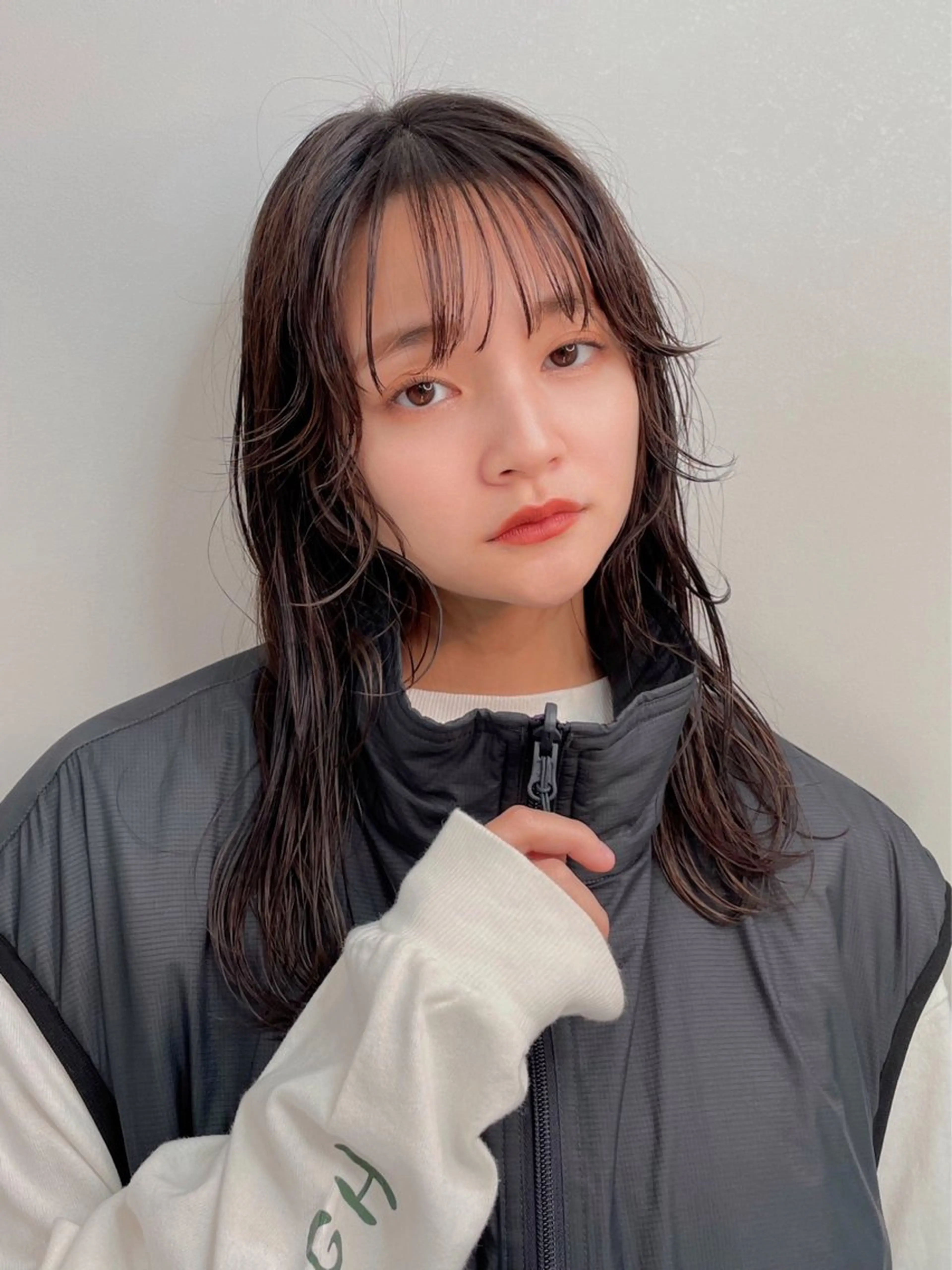 ロング カラー レイヤーカット パーマ＊ 顔まわり似合わせのヘアスタイル