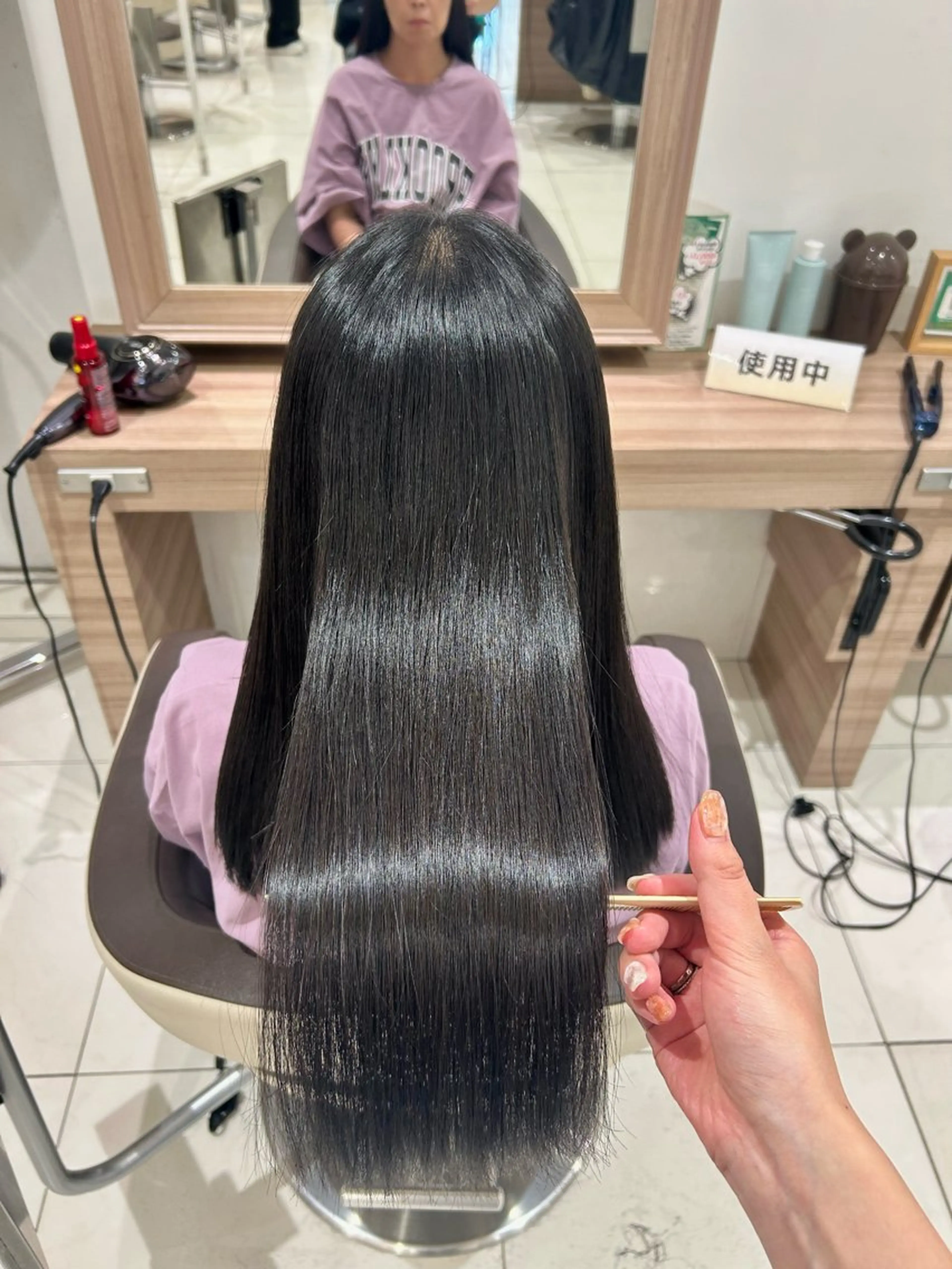 ロング パーマ 《艶髪縮毛矯正》 かのん☽⑅ ˖のヘアスタイル