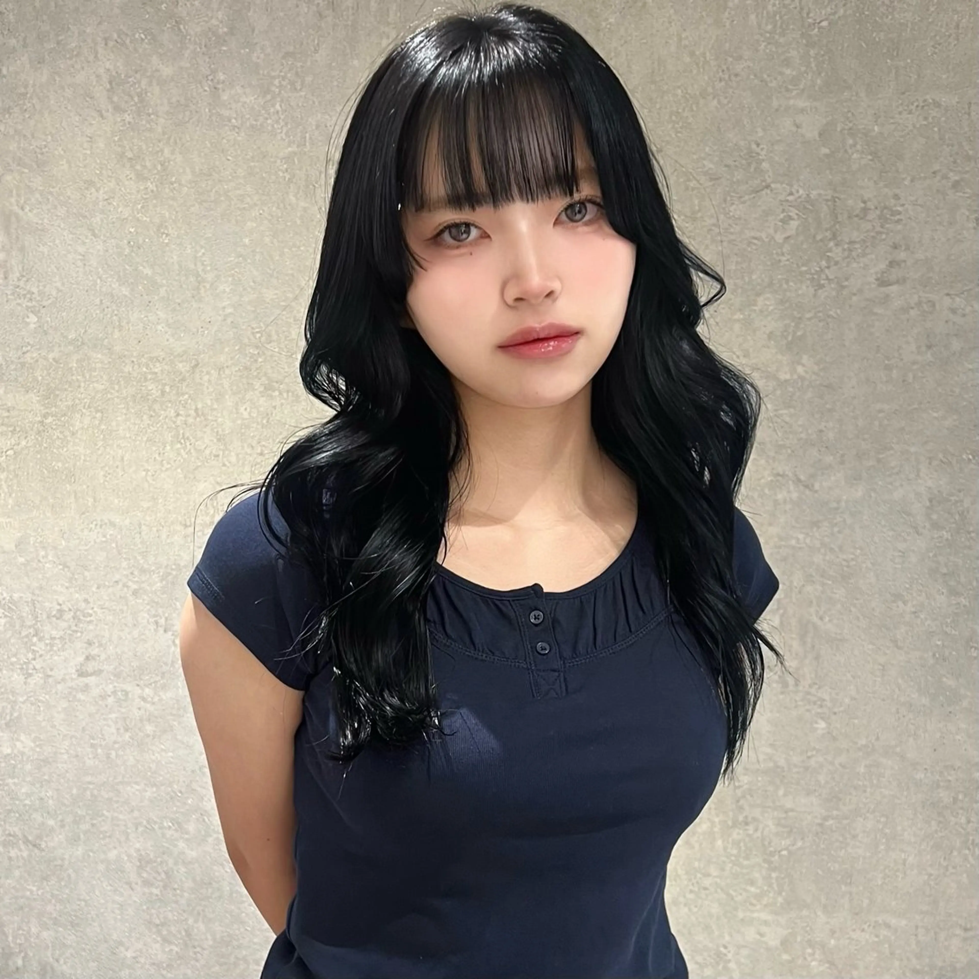 ロング レイヤーカット カット ヘアカラー トリートメント AI TOKYO　S所属・mizuki 【韓国レイヤー】のヘアスタイル