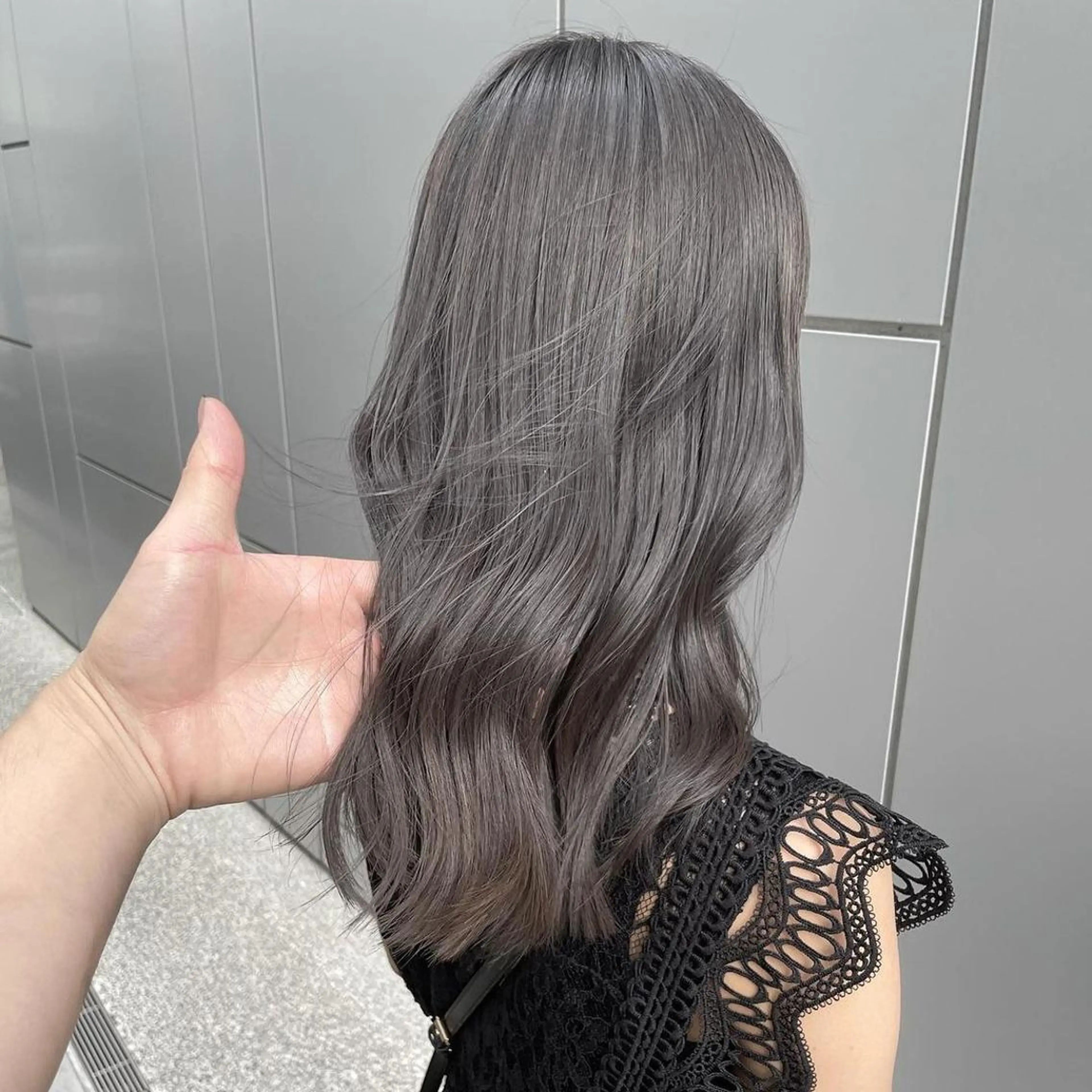 セミロング カラー 髪質改善 Noe心斎橋店のヘアスタイル