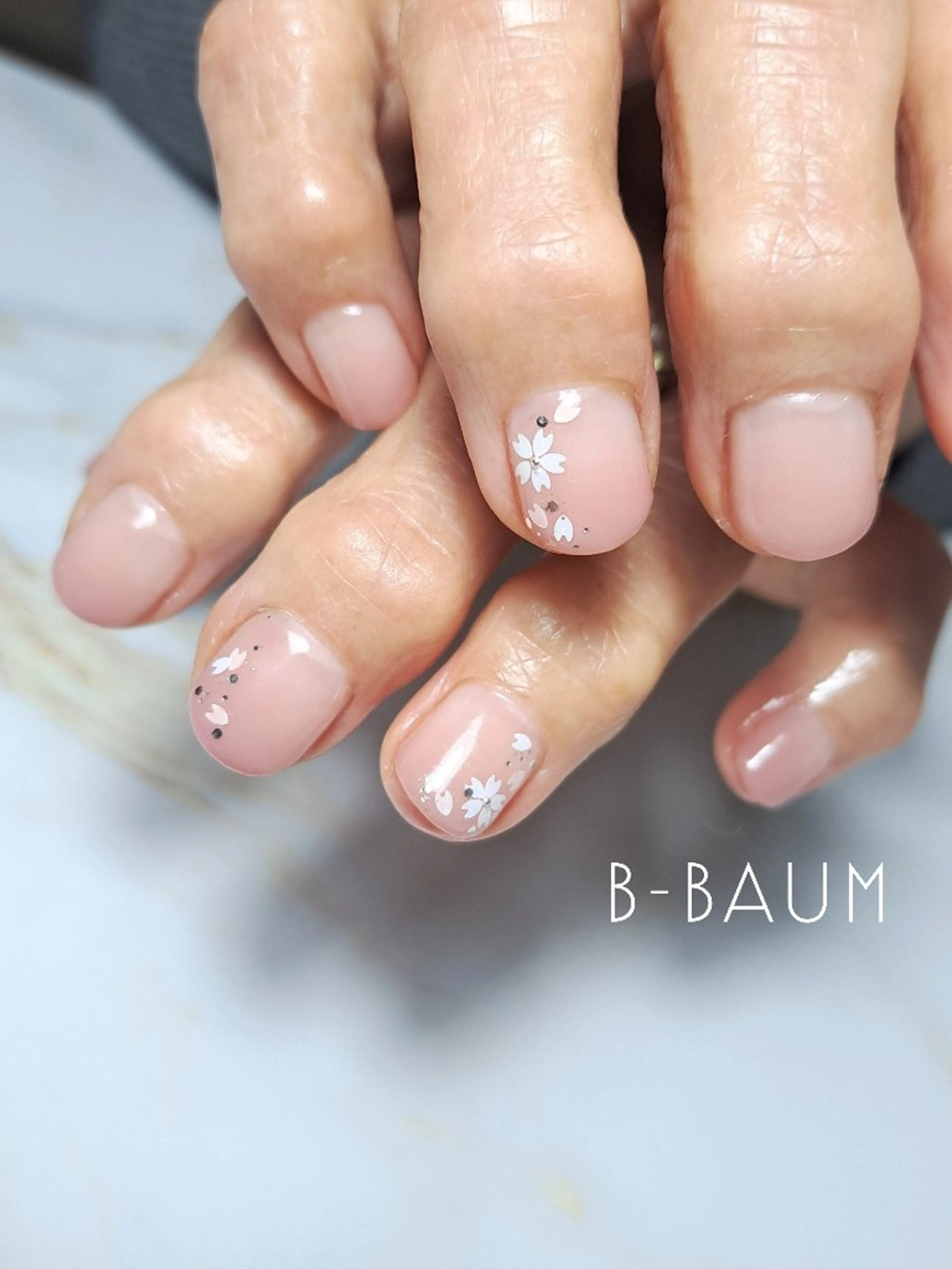 ネイル 桜ネイル ハンドネイル B-BAUM  nailsalon のネイルデザイン