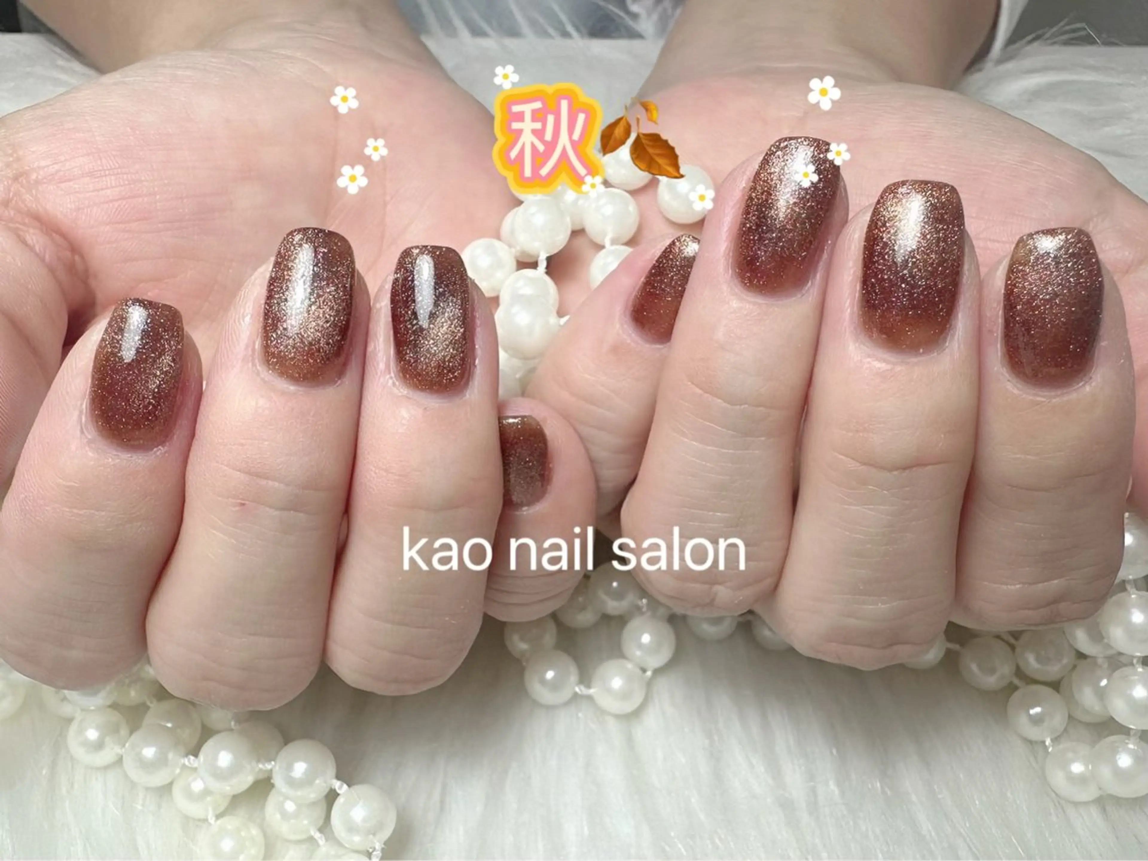 ネイル マグネットネイル ハンドネイル kao nail マグネット/長さだしのネイルデザイン