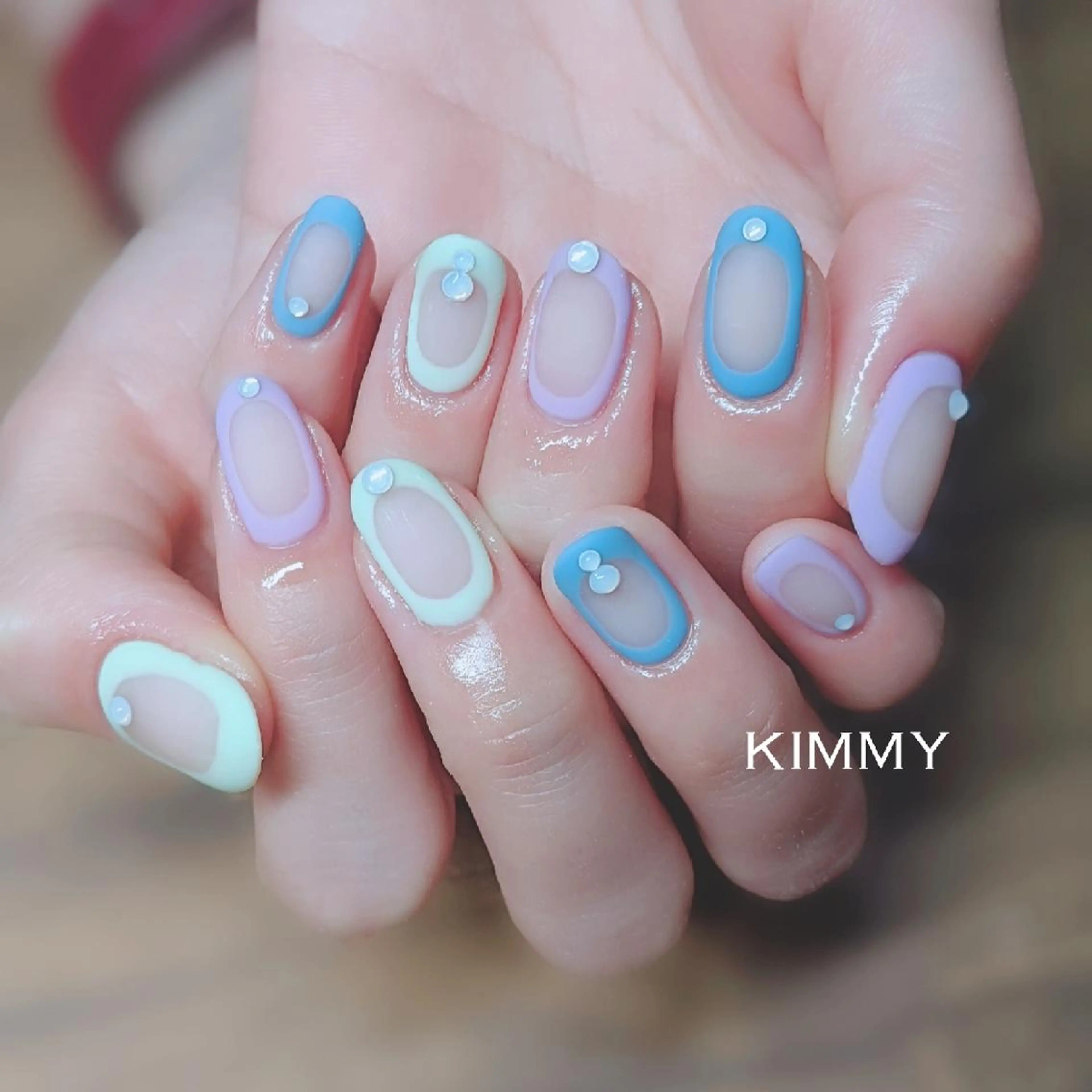 ネイル マットネイル ハンドネイル kimmy nailsのネイルデザイン