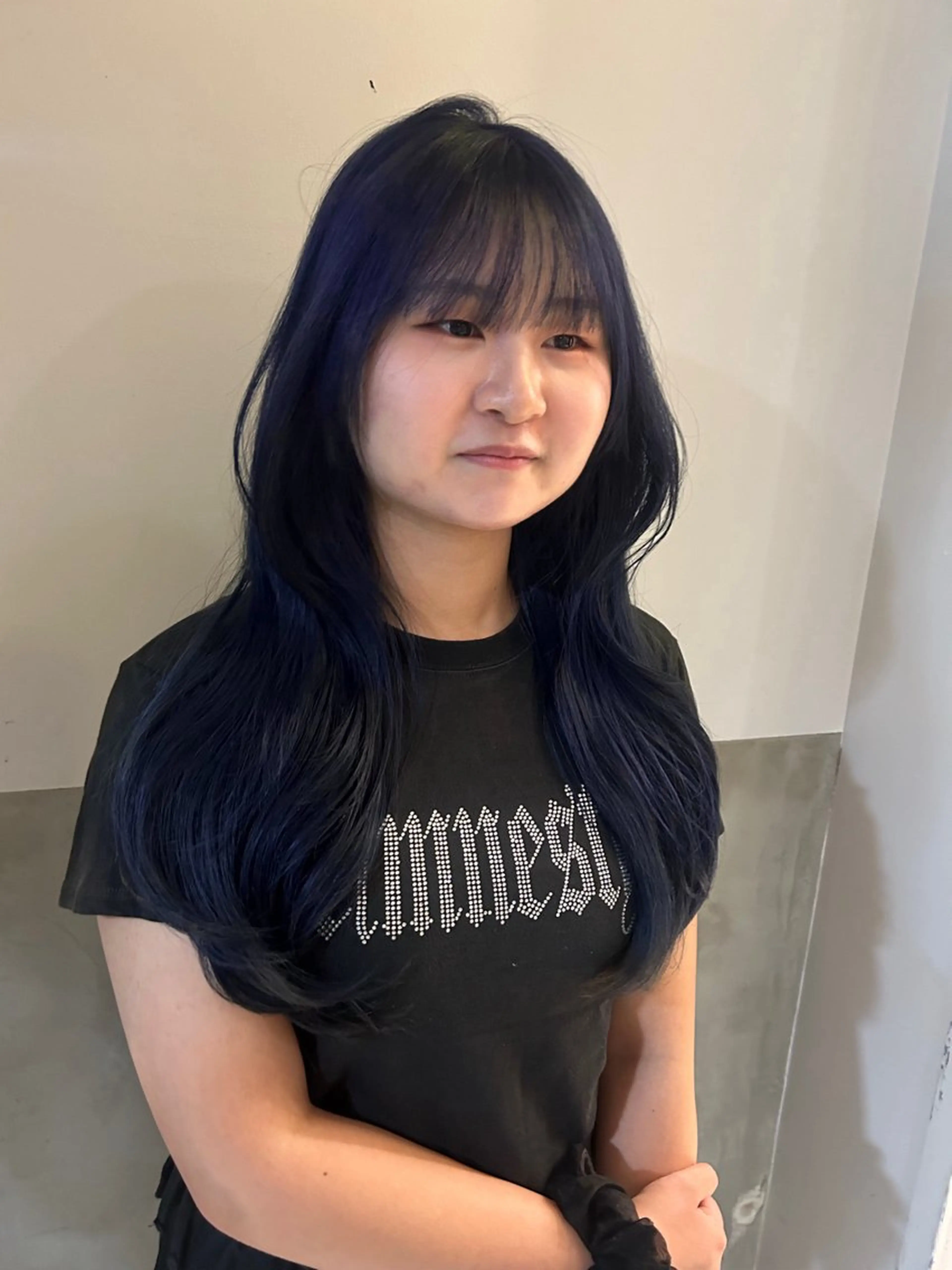 ロング カラー ブルーカラー ブルーラベンダー ラベンダーカラー ロング ヘアカラー 【 pia 】 とものヘアスタイル