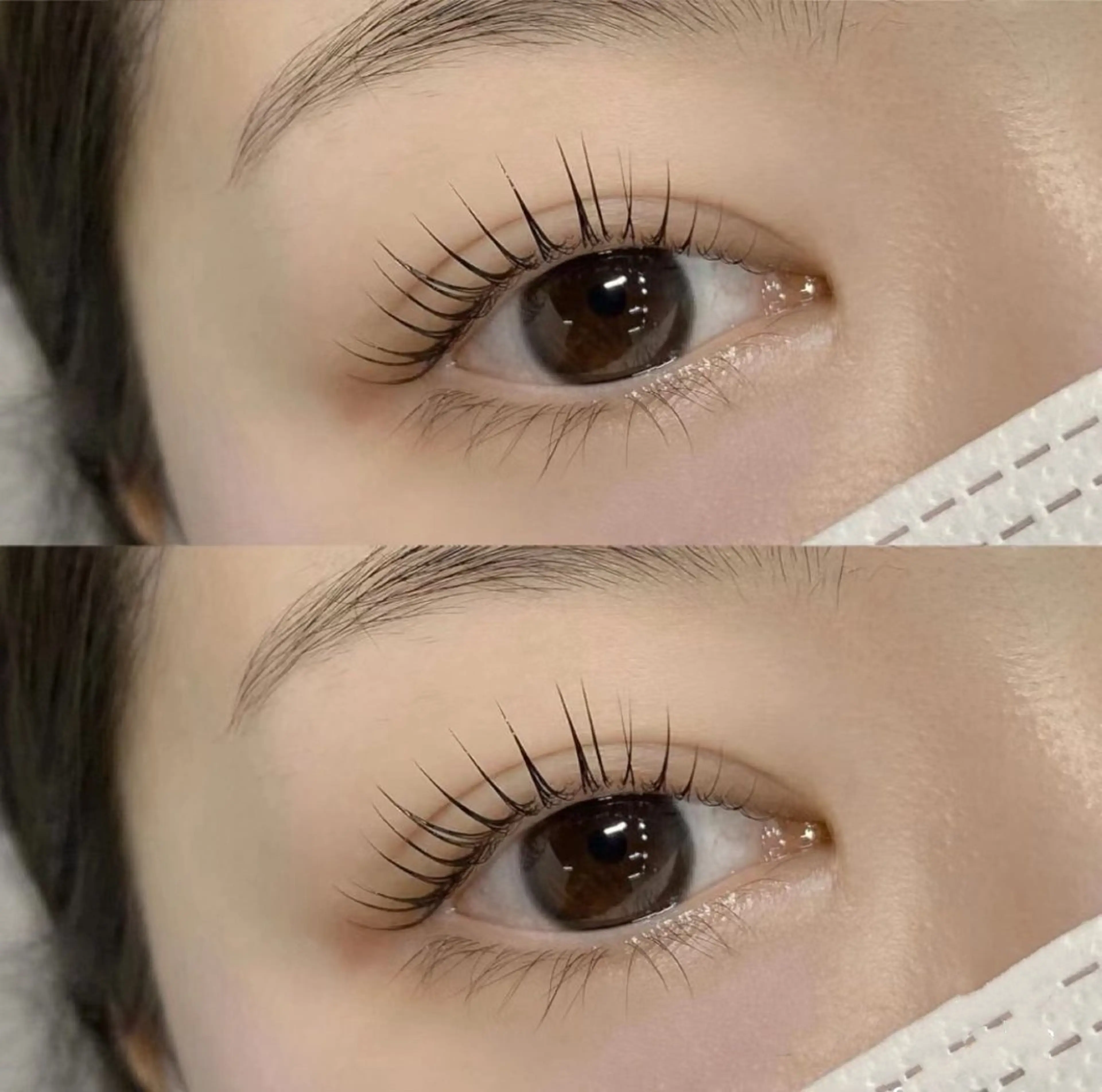 マツエク・マツパ バインドロック カラーマツエク フラットラッシュ ナチュラル パリジェンヌラッシュリフト YK• マツエクサロンのマツエク・マツパデザイン