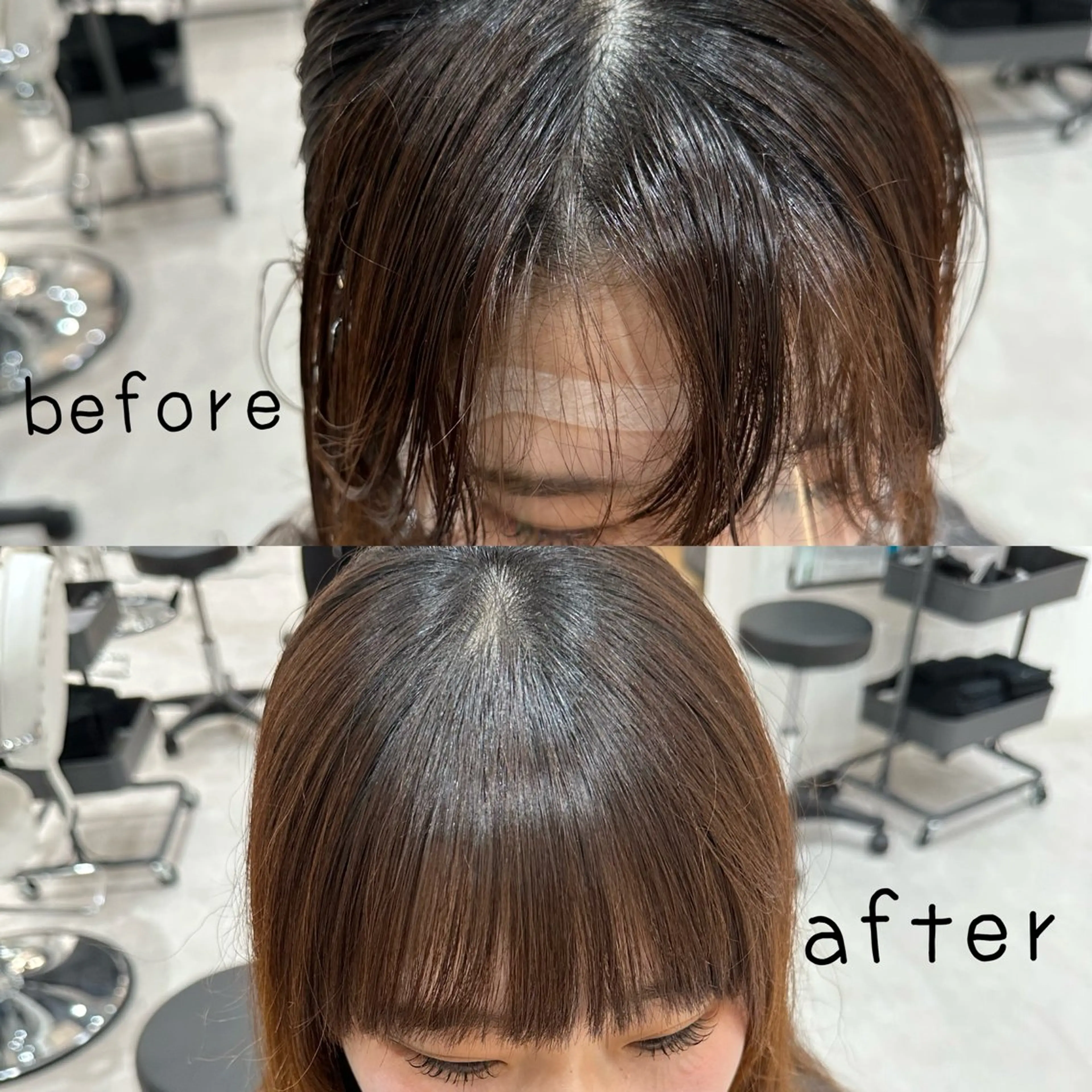 ロング パーマ 縮毛矯正 カット 縮毛矯正 トリートメント 赤み消し/オリーブ カーキ/福田れんのヘアスタイル