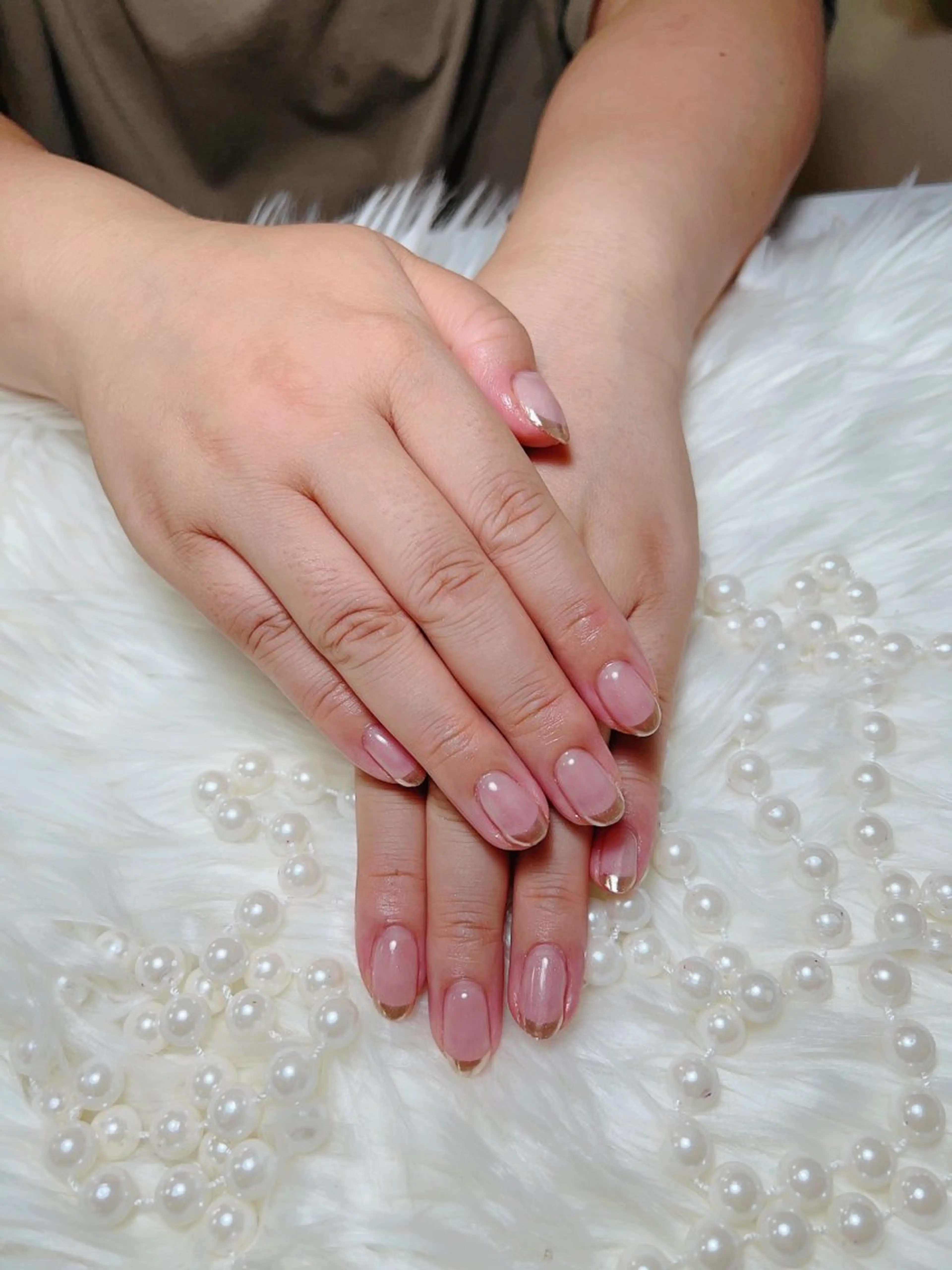 ネイル フレンチネイル ミラーネイル 米澤 ハナユキのネイルデザイン