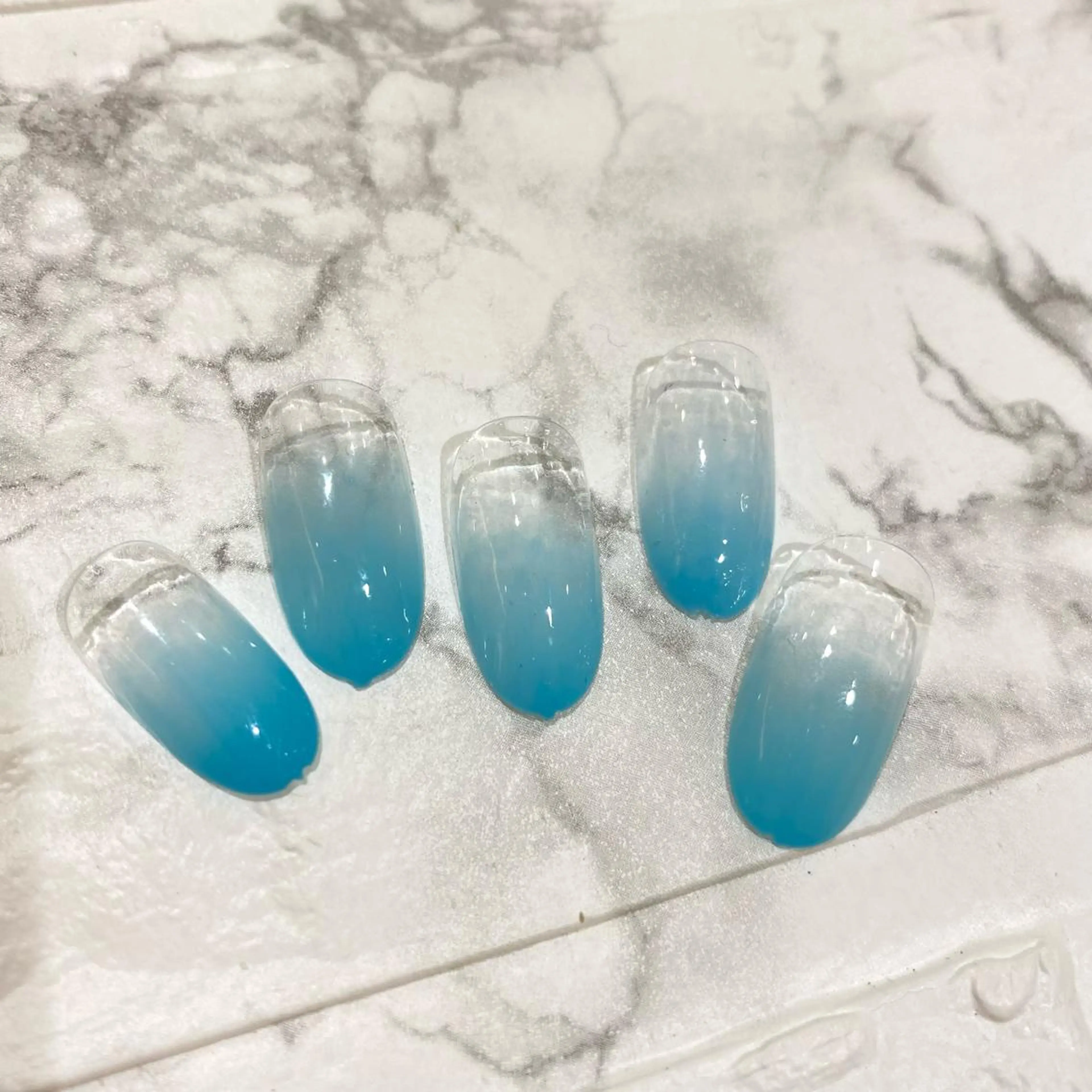 ネイル 水色 🥀たなか れね🍋のマツエク・マツパデザイン