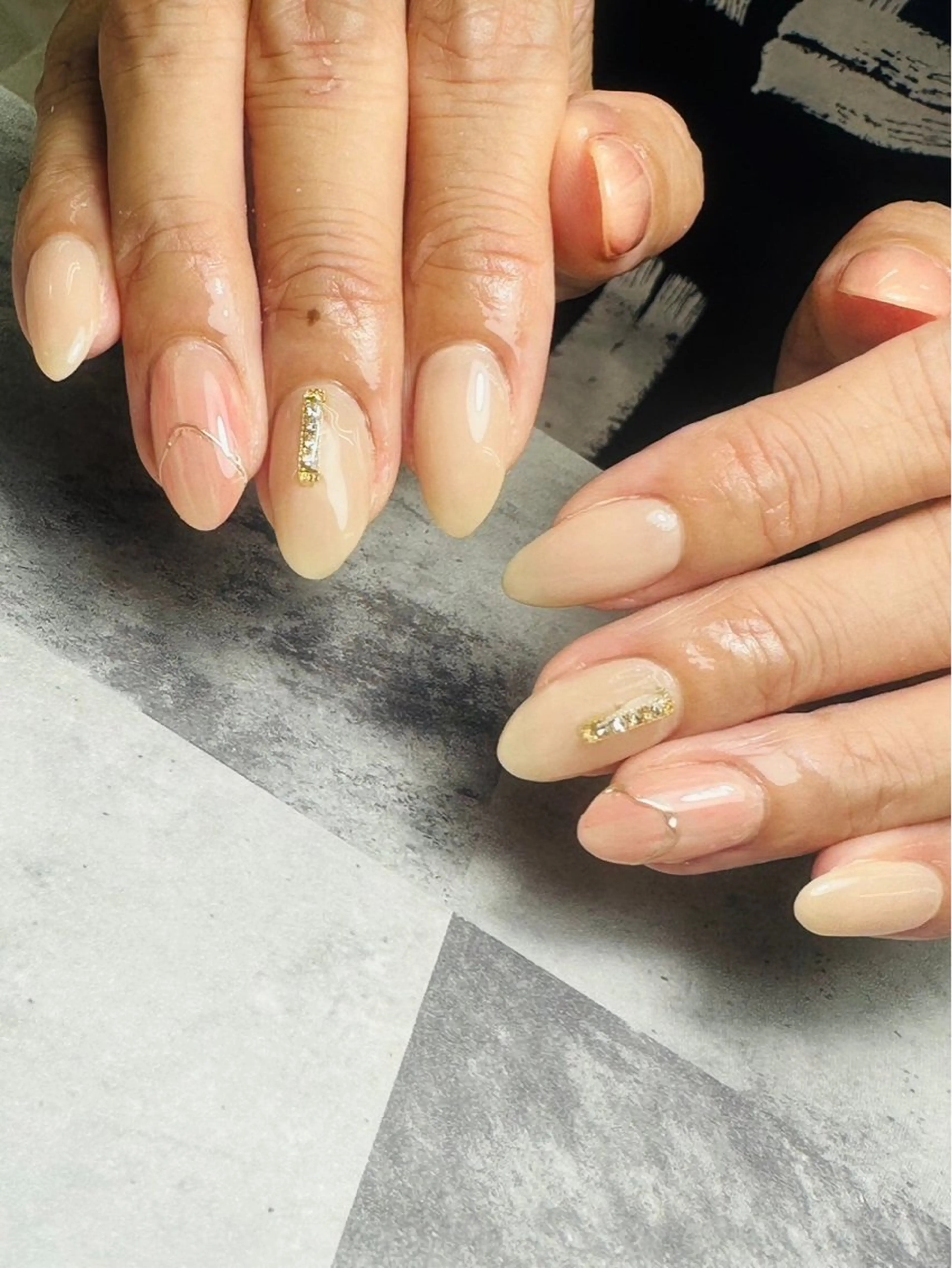 ネイル アートネイル 長さ出し ジェルネイル マグネットネイル 持ち込み Nail Day 四条烏丸店のネイルデザイン