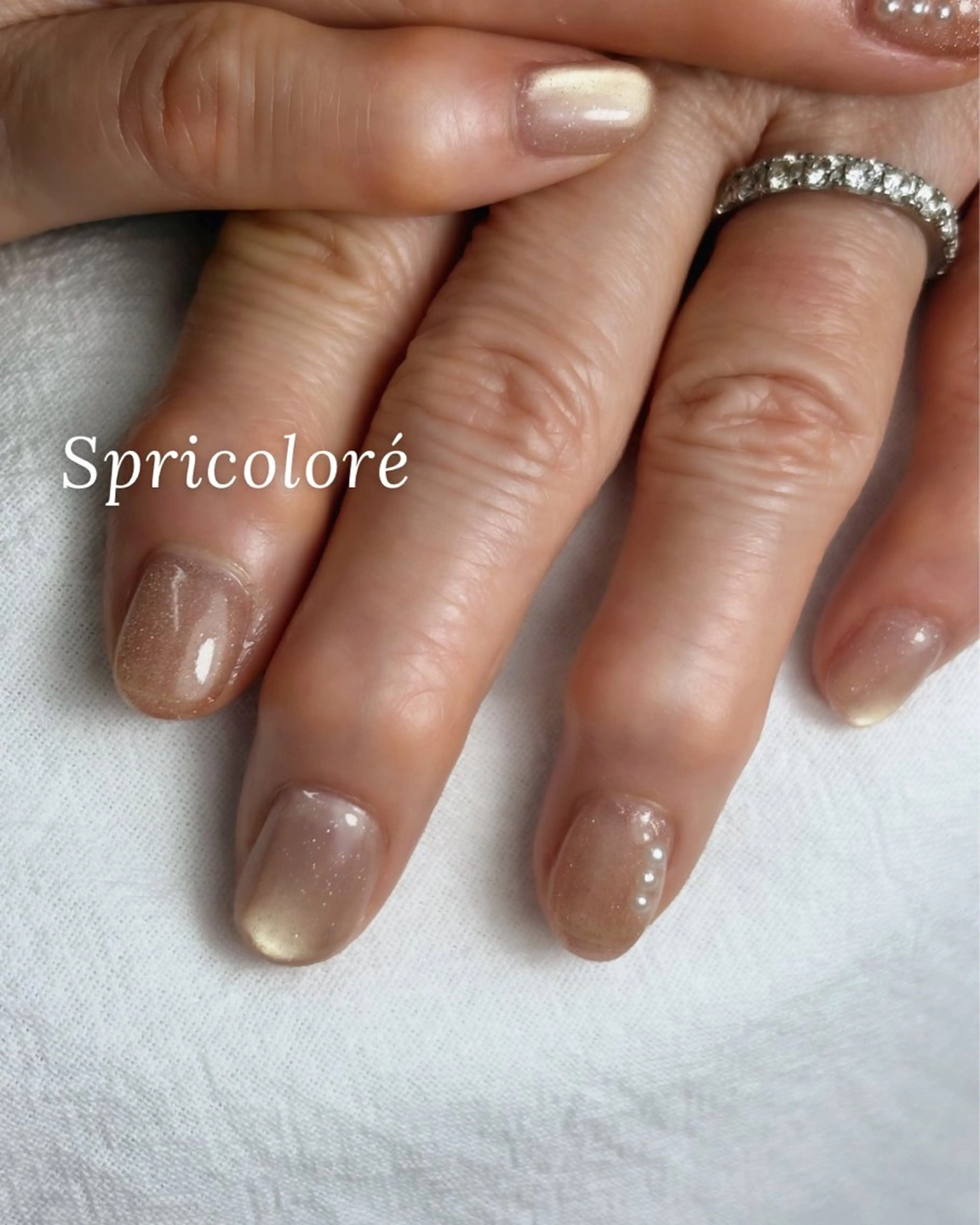 ネイル 長さ出し マグネットネイル Spricoloré ／harunaのネイルデザイン