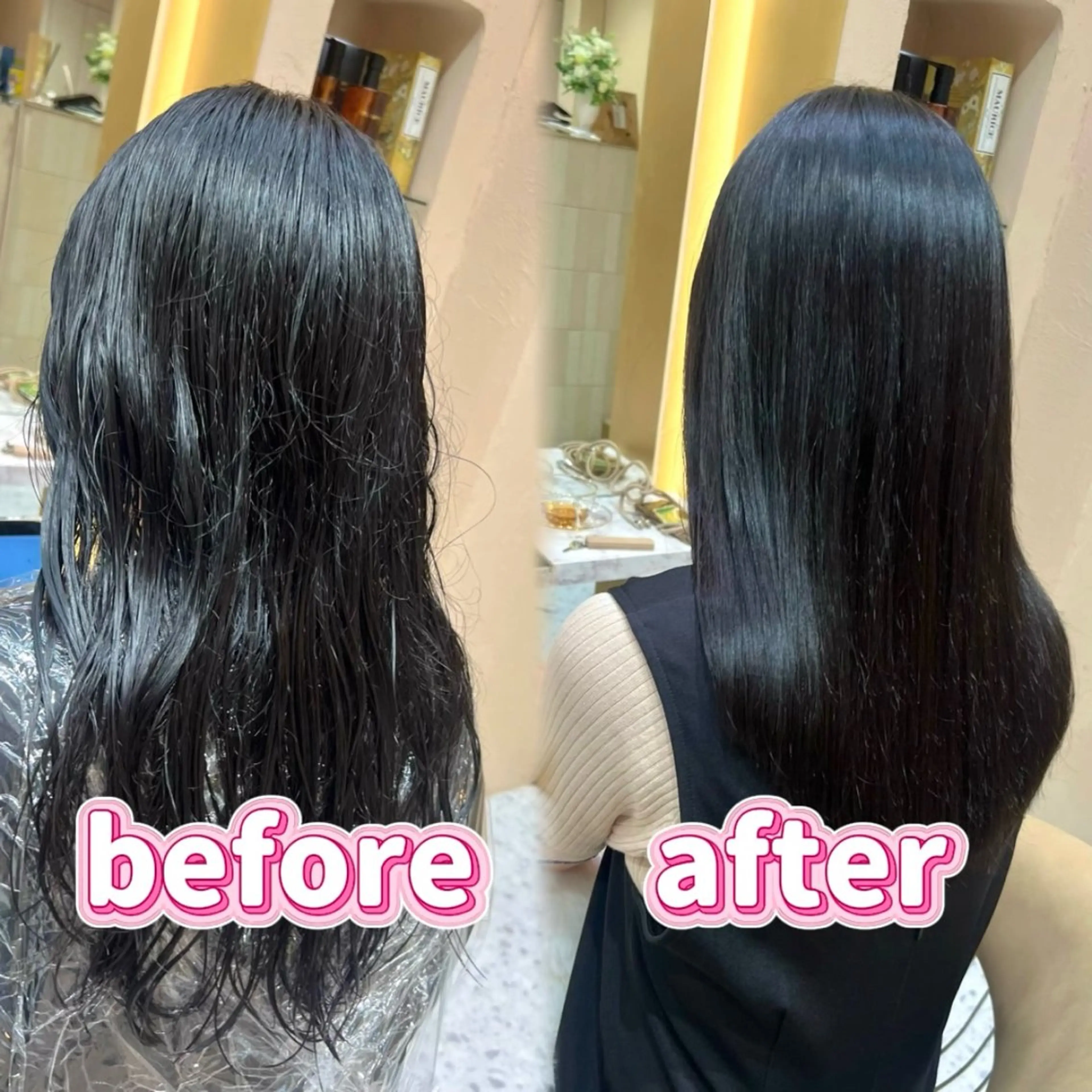 セミロング カット ヘアカラー 縮毛矯正 トリートメント 名古屋/髪質改善/ 透明感SHIZUKAのヘアスタイル