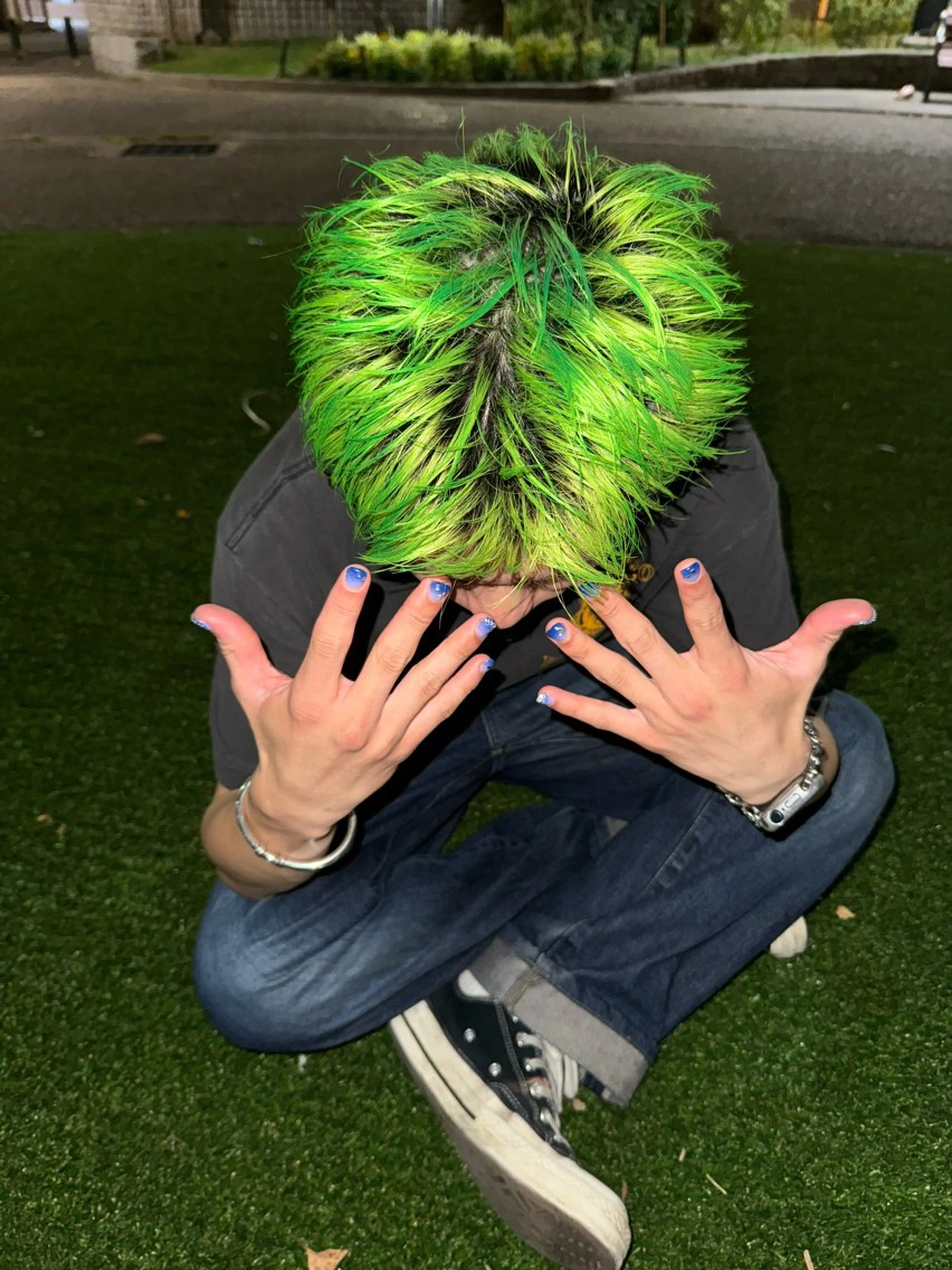 カラー メンズ メンズブリーチ ブリーチ カット ヘアカラー トリートメント 有働由良／ハイトーン ／韓国メンズヘアのヘアスタイル