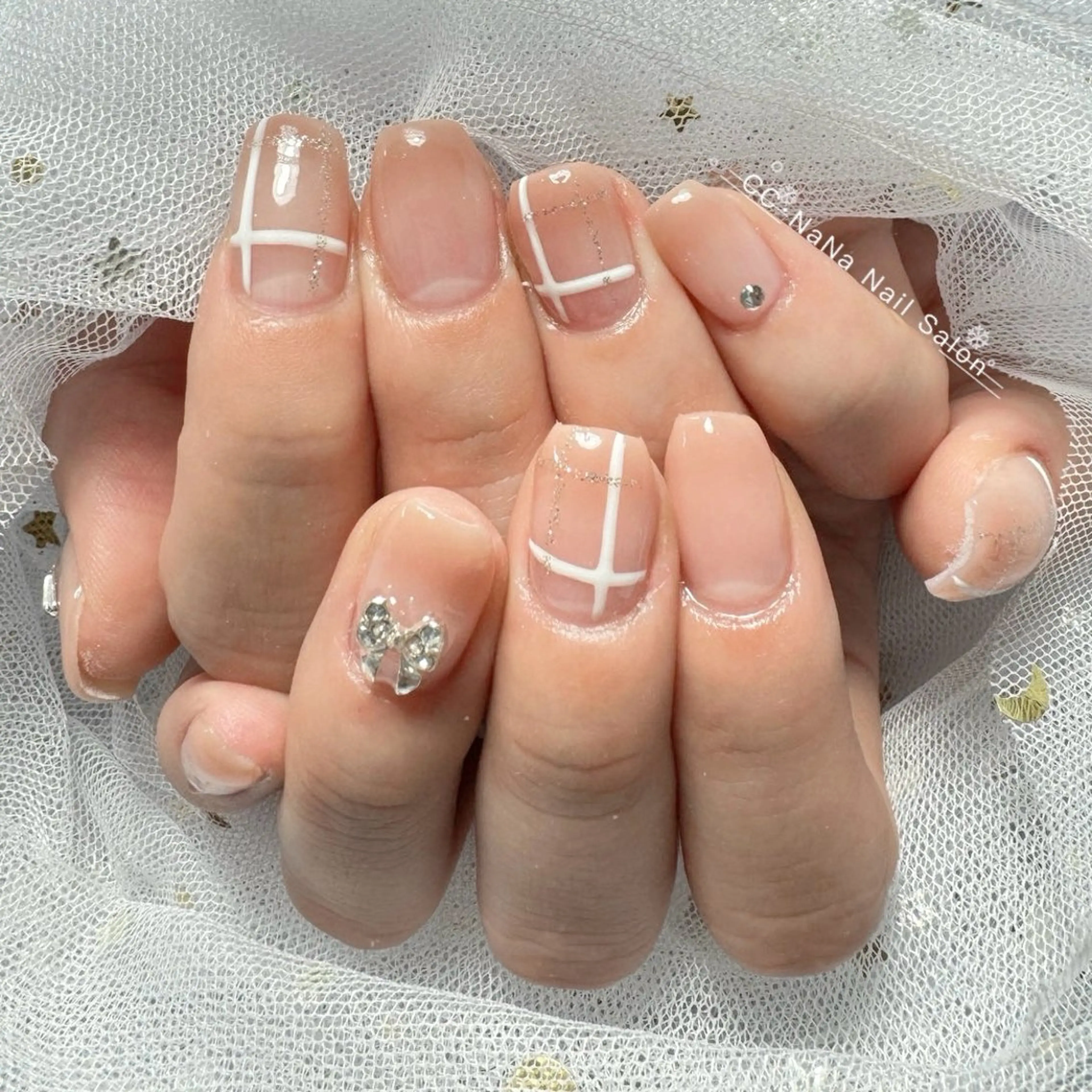 ネイル チークネイル フラッシュネイル ハート キラキラネイル 韓国ネイル ハンドネイル 💎CC・NaNa 韓国風ネイル🌙Cのネイルデザイン