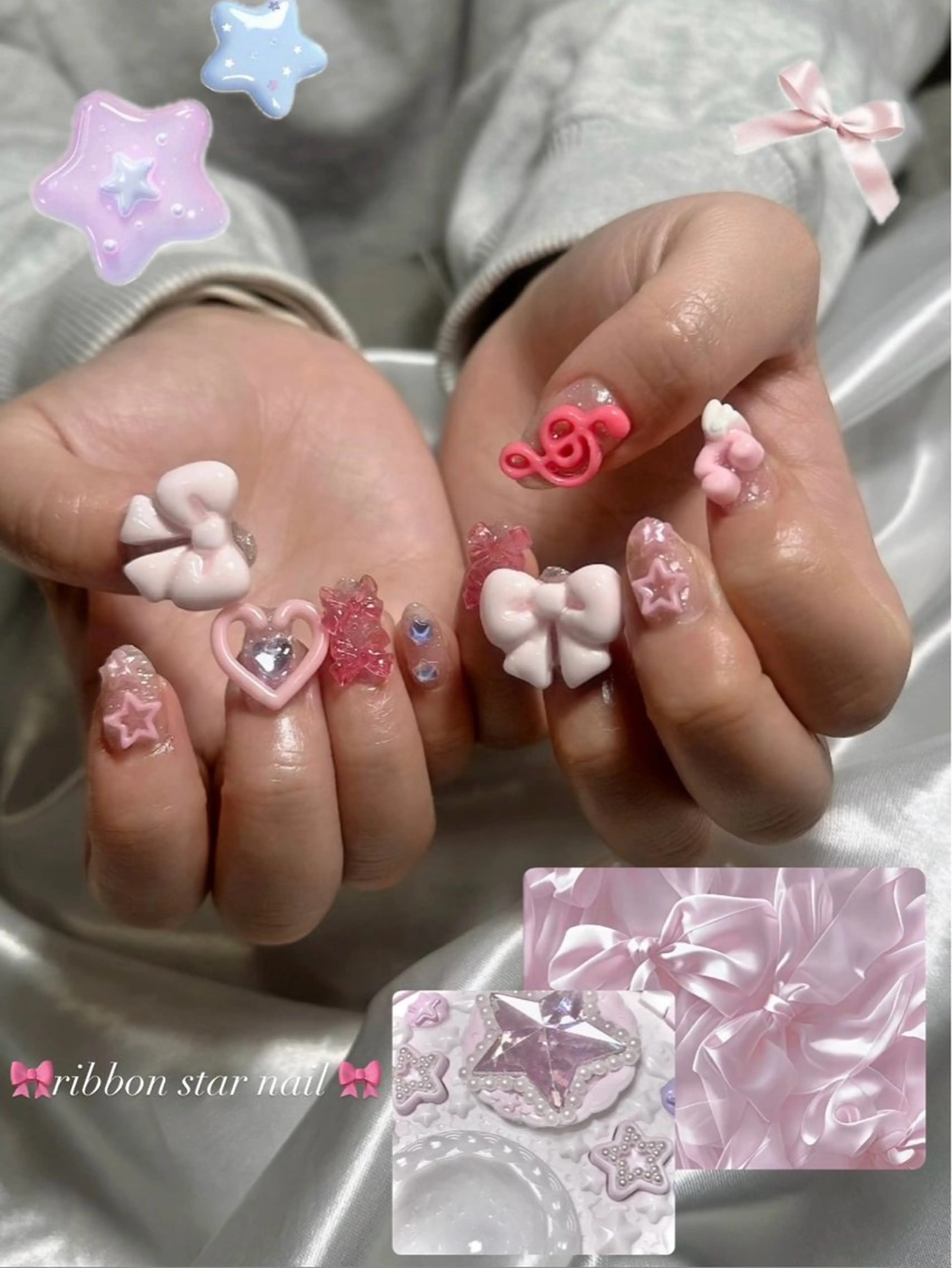 ネイル ハンドネイル tsuki🎀ワンホ ン🍒ガーリー🪄のネイルデザイン