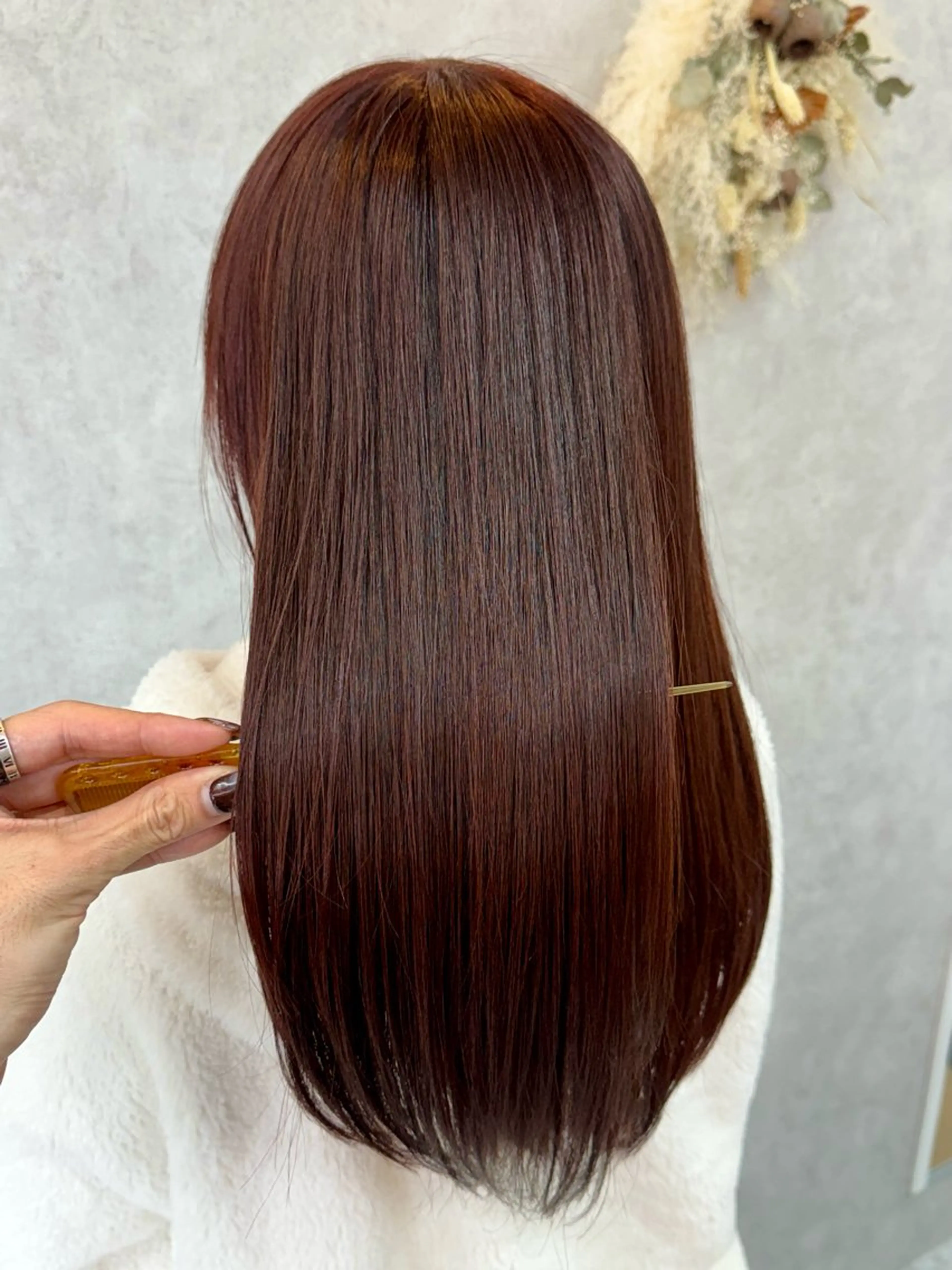 セミロング カラー カット ヘアカラー トリートメント 髪質改善×METEO 店長 貞松直也のヘアスタイル