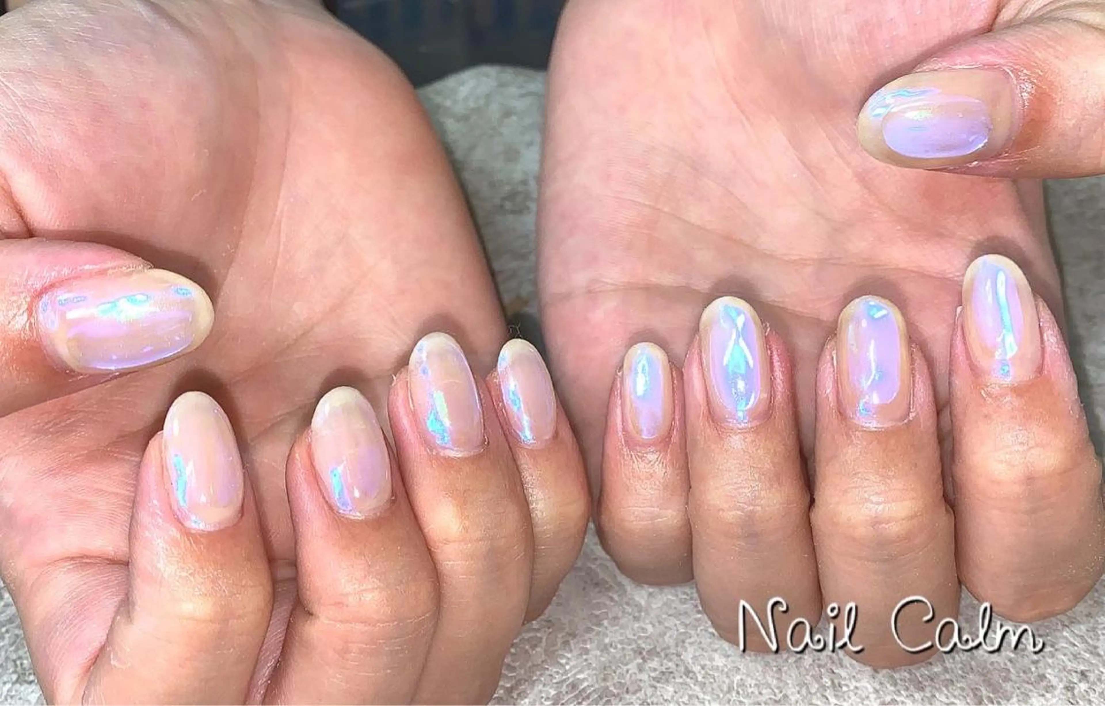 ネイル 氷ネイル・うるうるネイル ハンドネイル Nail Calm所属・プライベートサロン Calmのネイルデザイン