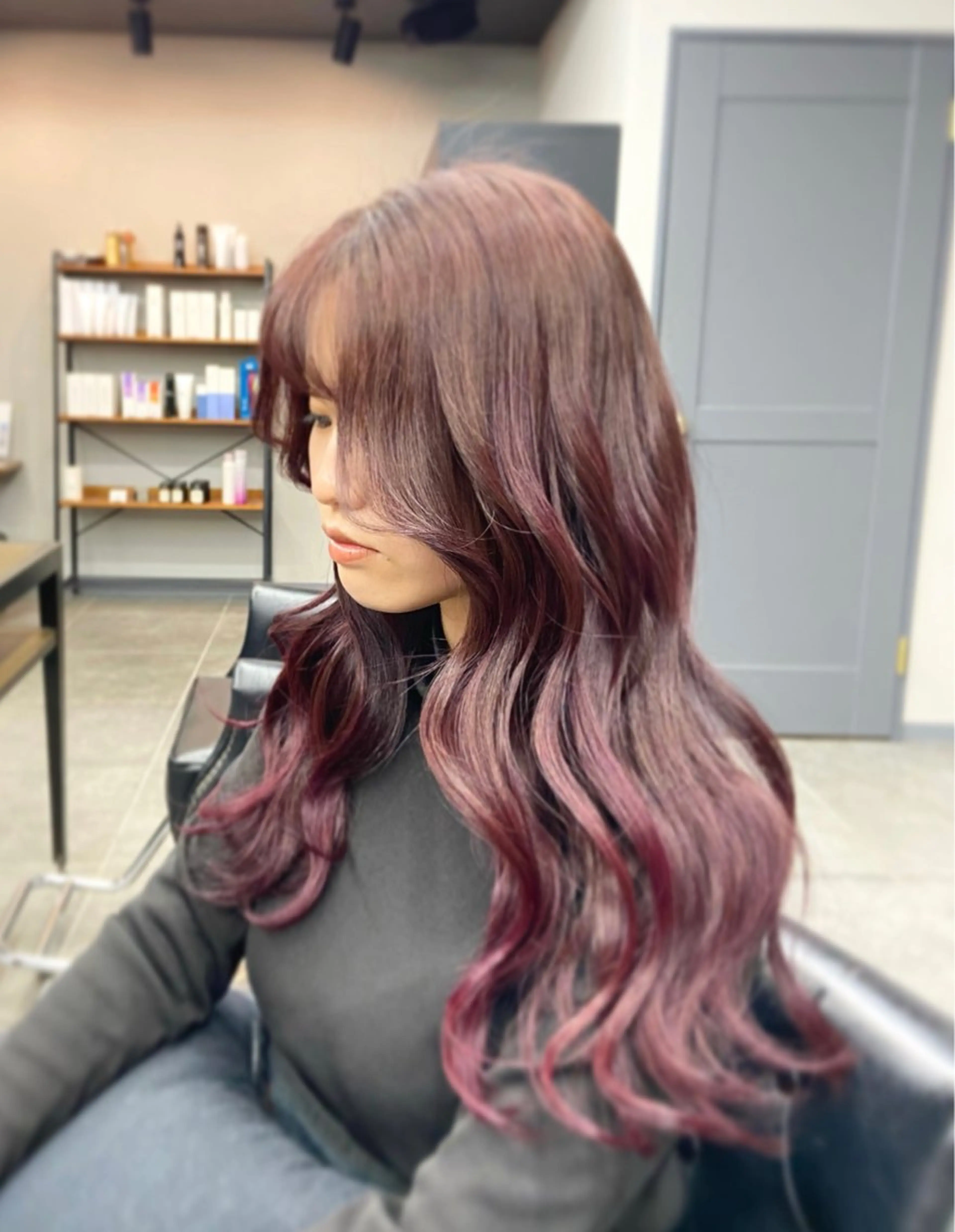 ロング カラー ブリーチ ブリーチなしカラー 韓国風ヘア ヘアカラー 【salon Def】所属・韓国風・透明感カラー 💫ami💫のヘアスタイル