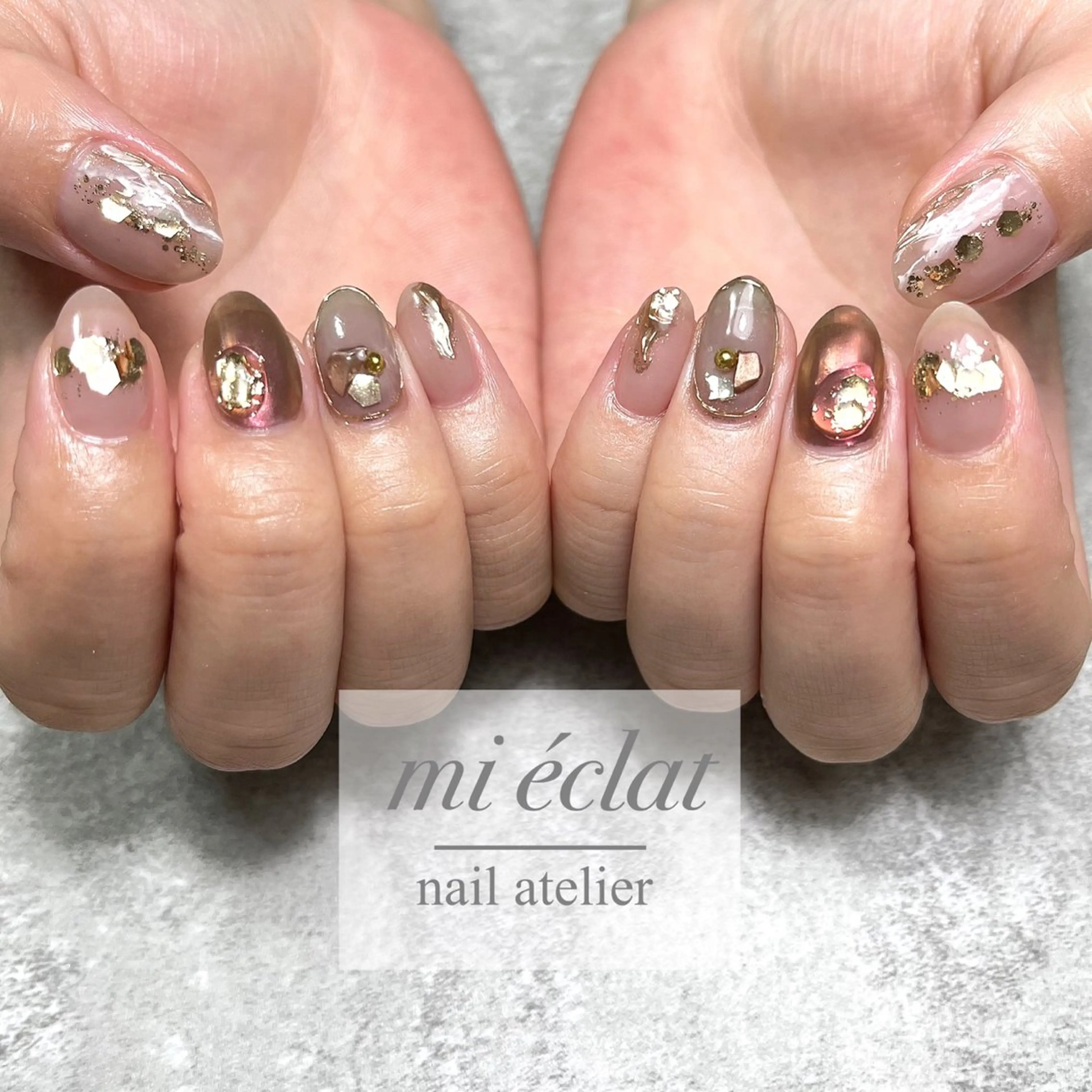 ネイル アートネイル ニュアンスネイル mi éclat ミ　エクラのネイルデザイン