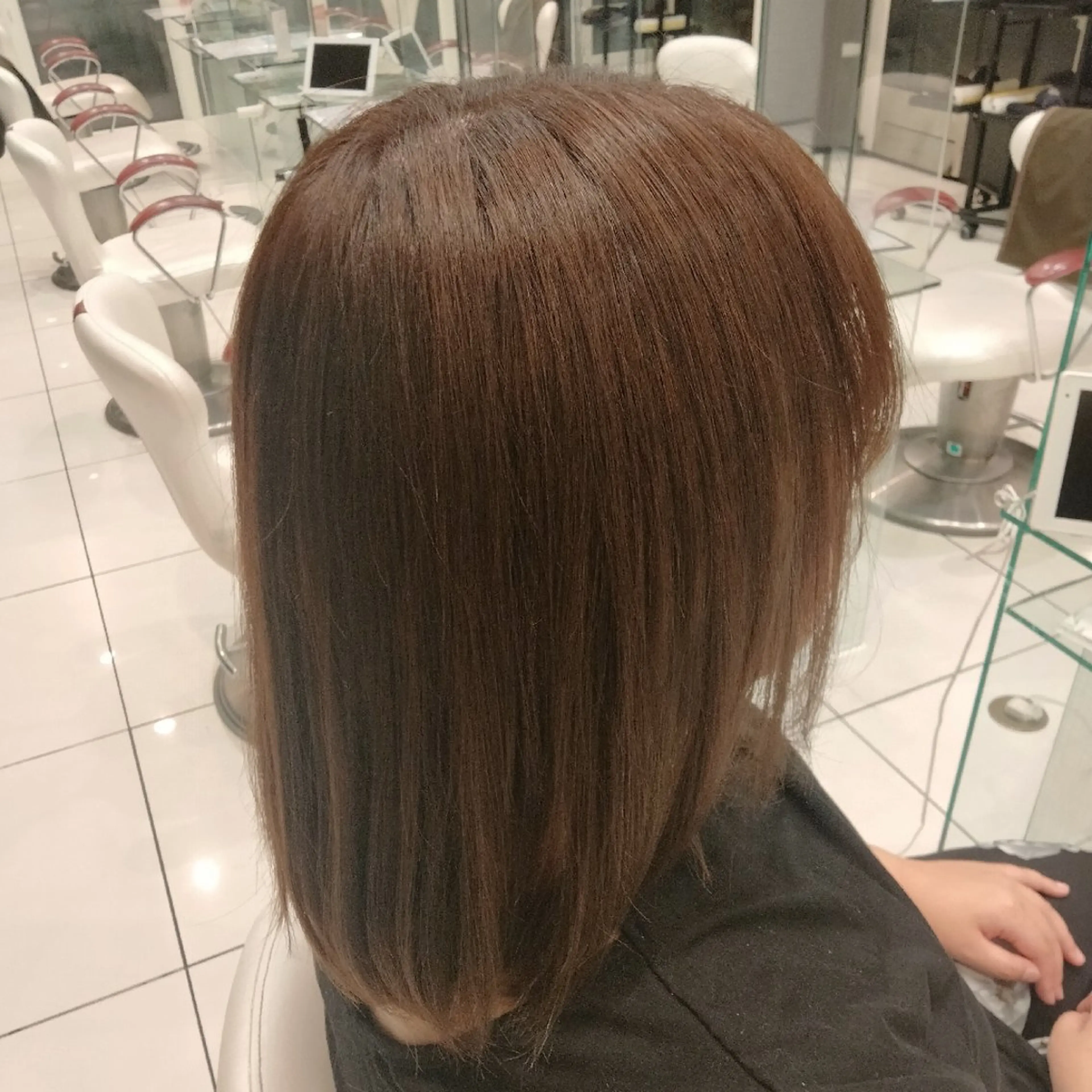 ミディアム 髪質改善 トリートメント EARTH 浜松志都呂店所属・髪質改善×カラー🌈 ふたばのヘアスタイル