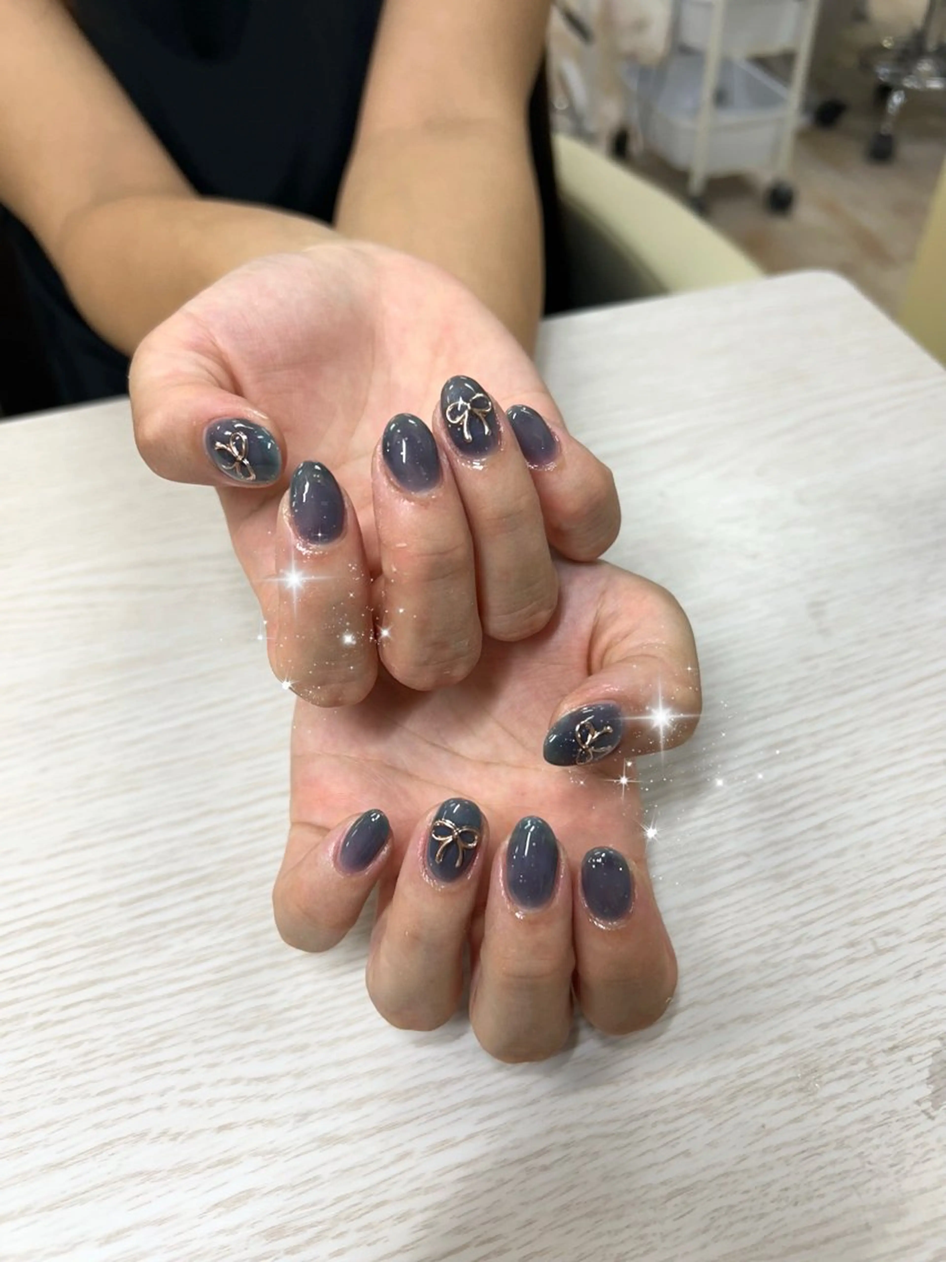 ネイル リボン TRU NAIL&EYEゆめが丘ソラトス店所属・TRU ゆあのネイルデザイン